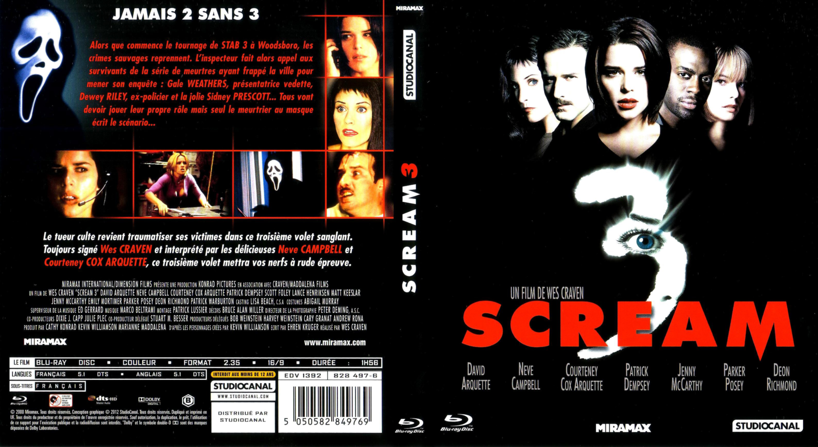 Jaquette DVD Scream 3 (BLU-RAY)