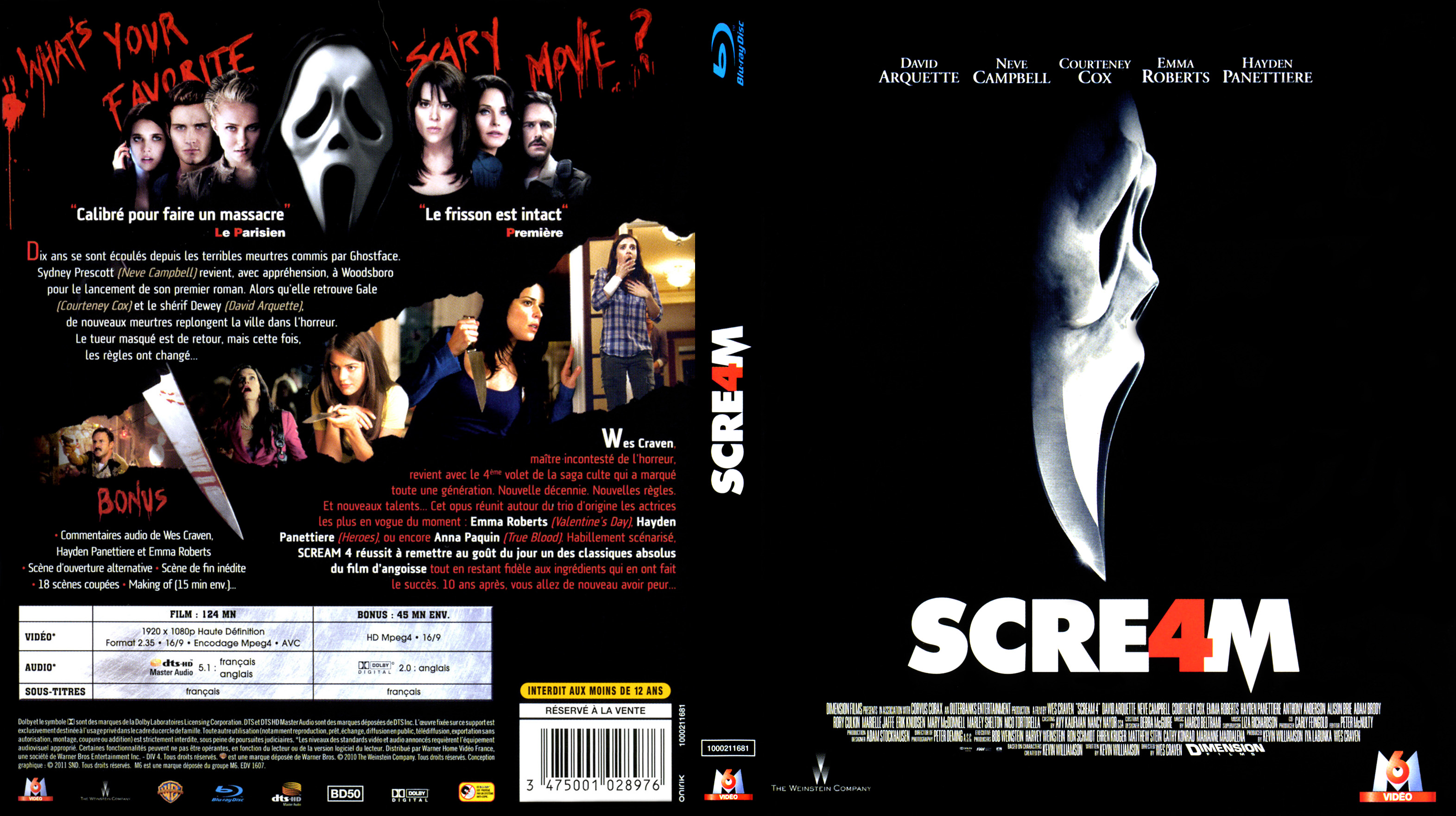 Jaquette DVD Scream 4 (BLU-RAY)