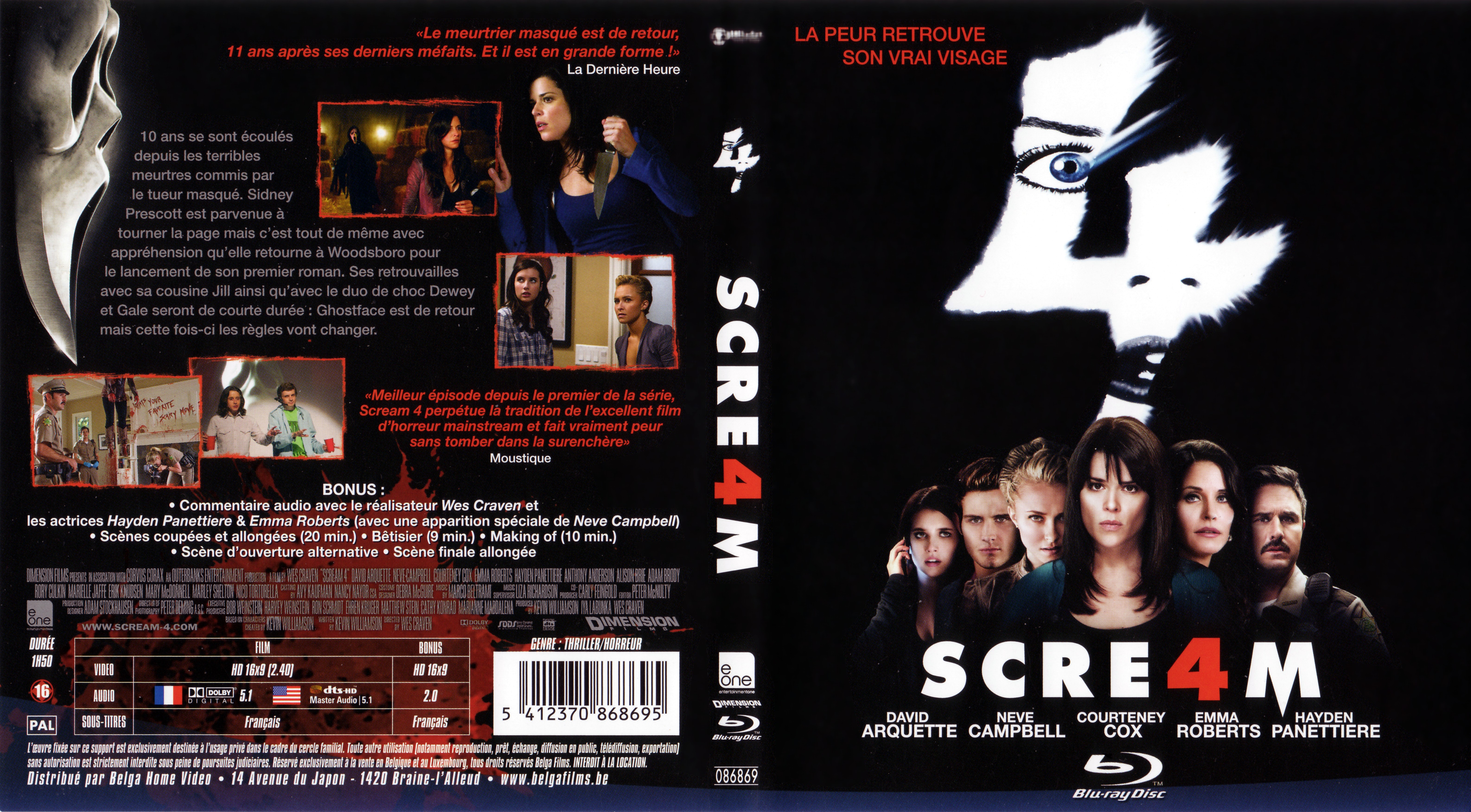Jaquette DVD Scream 4 (BLU-RAY) v2