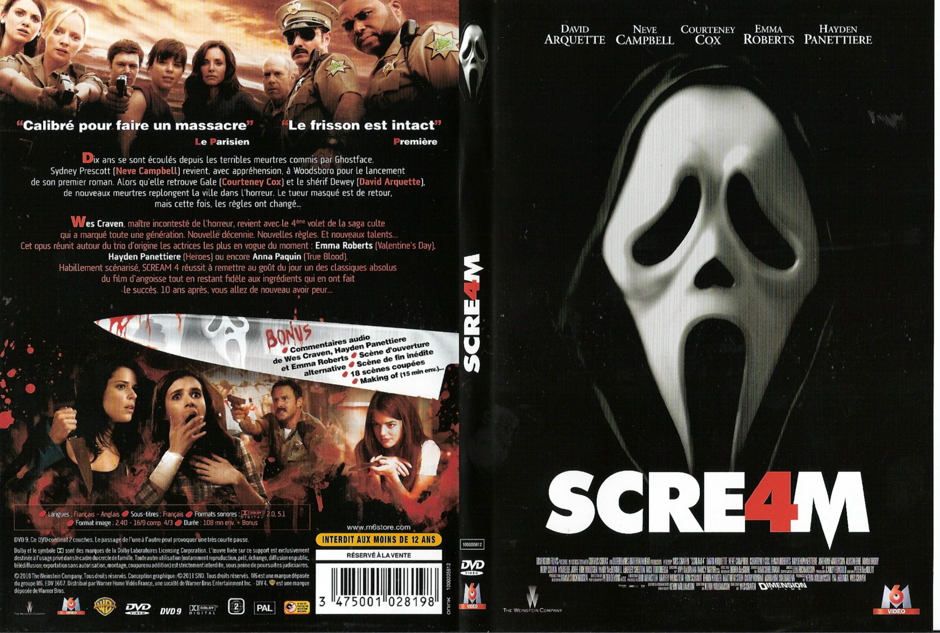 Jaquette DVD Scream 4 - SLIM