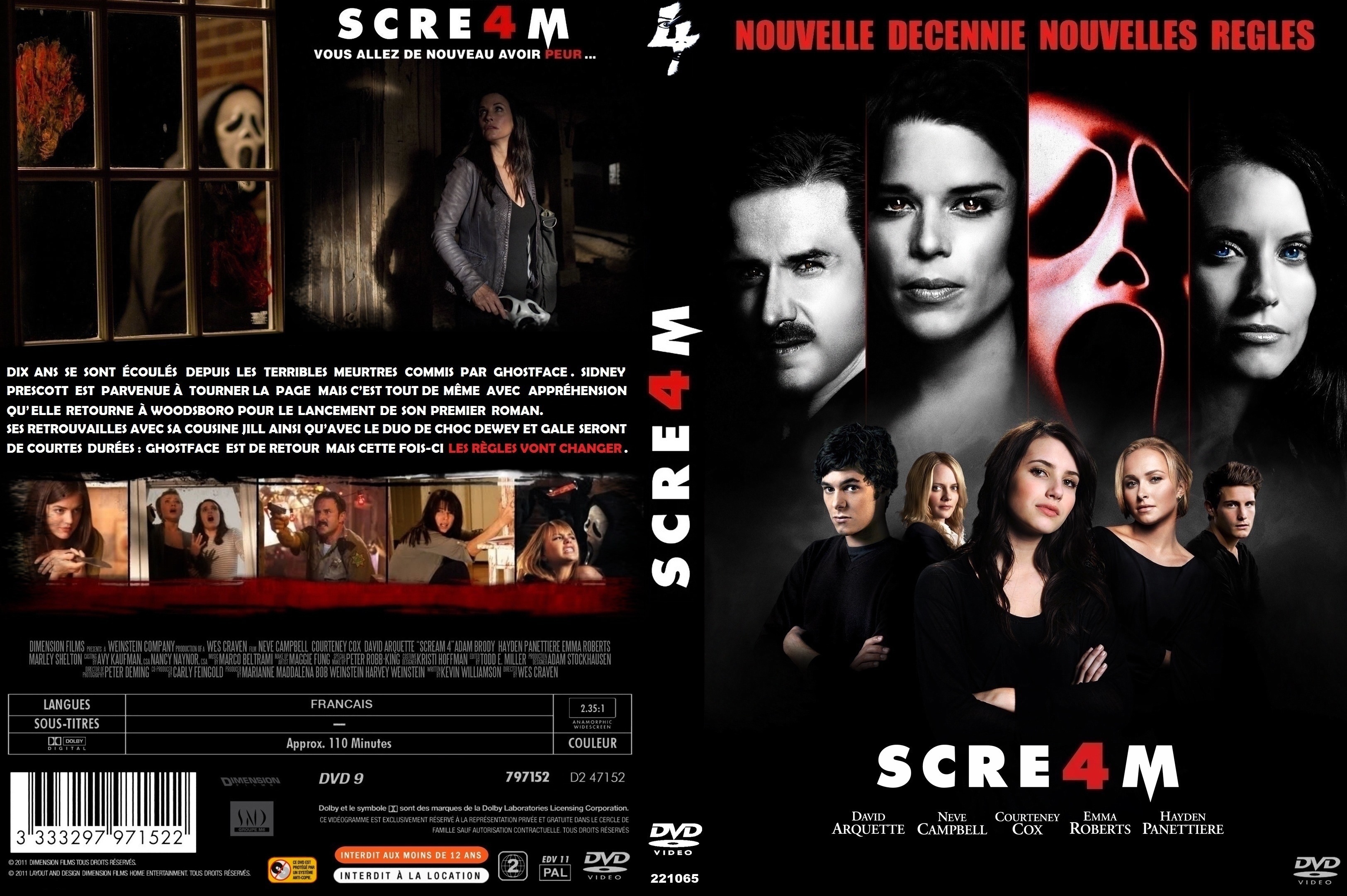 Jaquette DVD Scream 4 custom