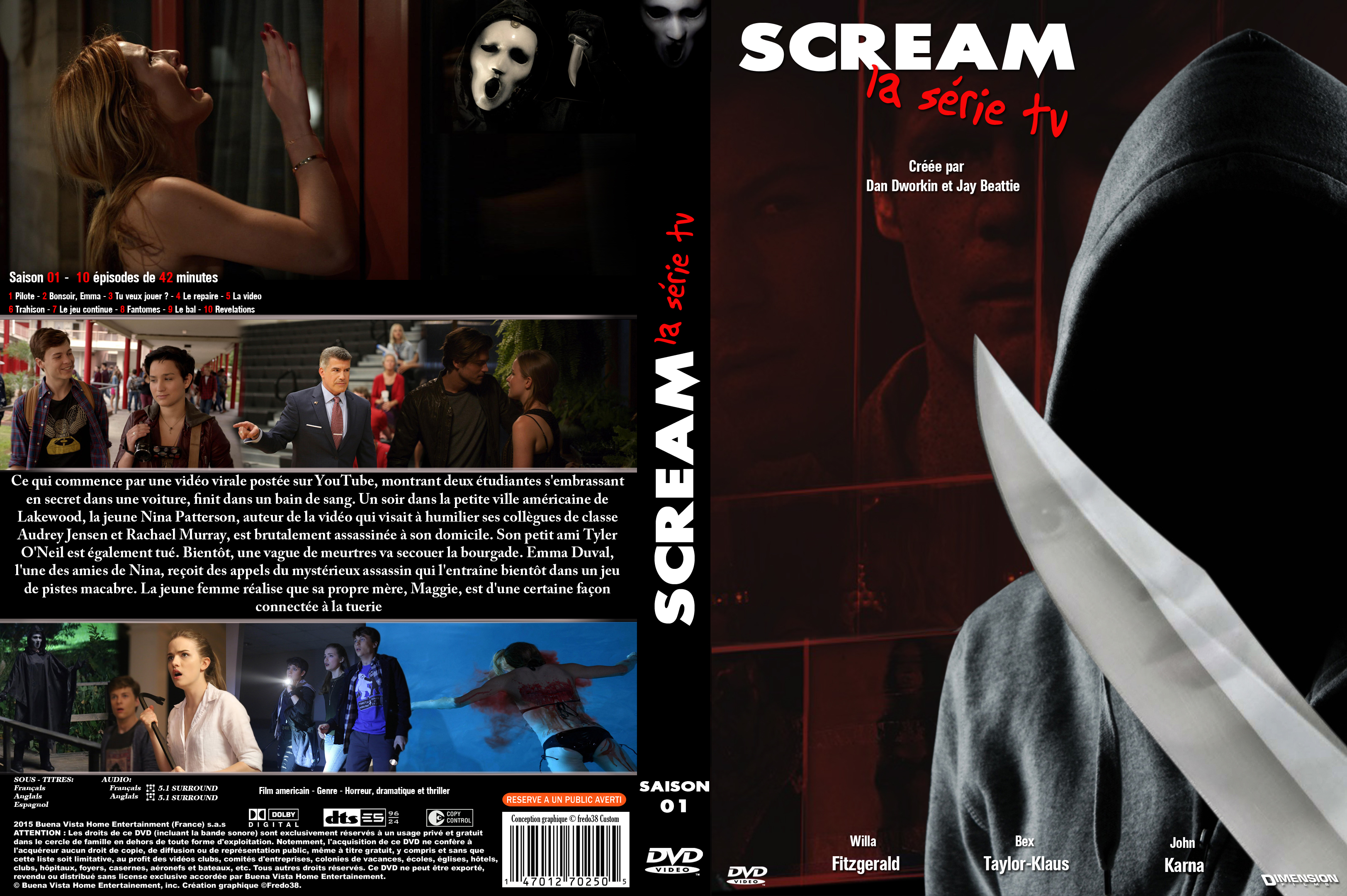 Jaquette DVD Scream la Serie Saison 1 Custom v2