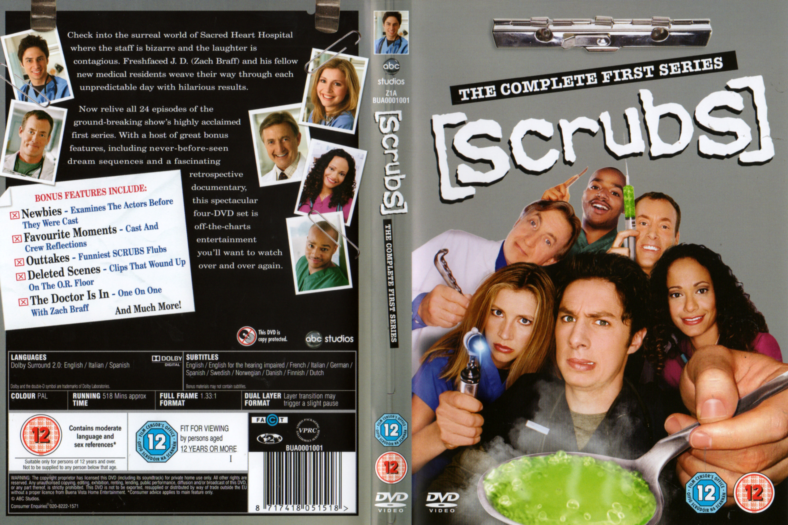 Jaquette DVD Scrubs saison 1 COFFRET Zone 1