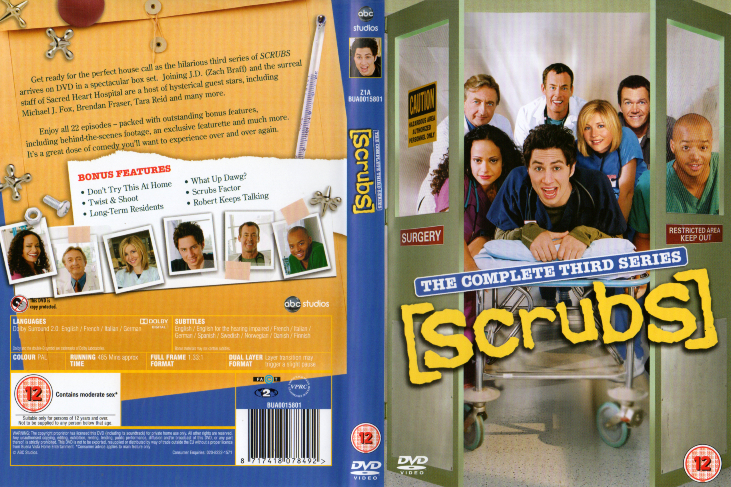Jaquette DVD Scrubs saison 3 COFFRET Zone 1