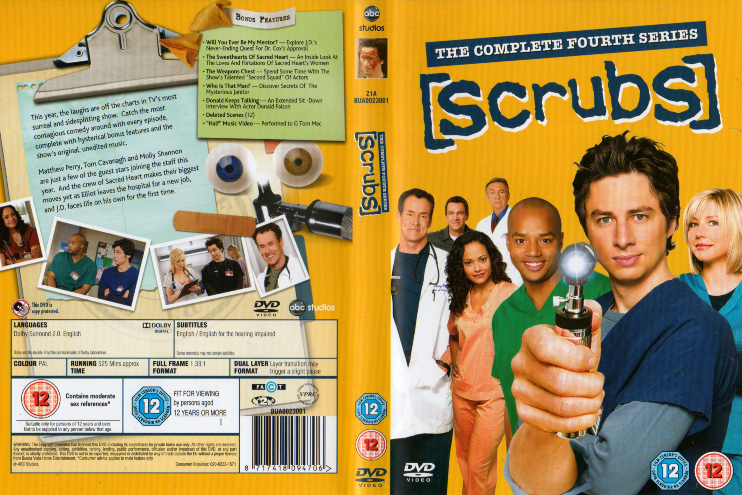 Jaquette DVD Scrubs saison 4 COFFRET Zone 1