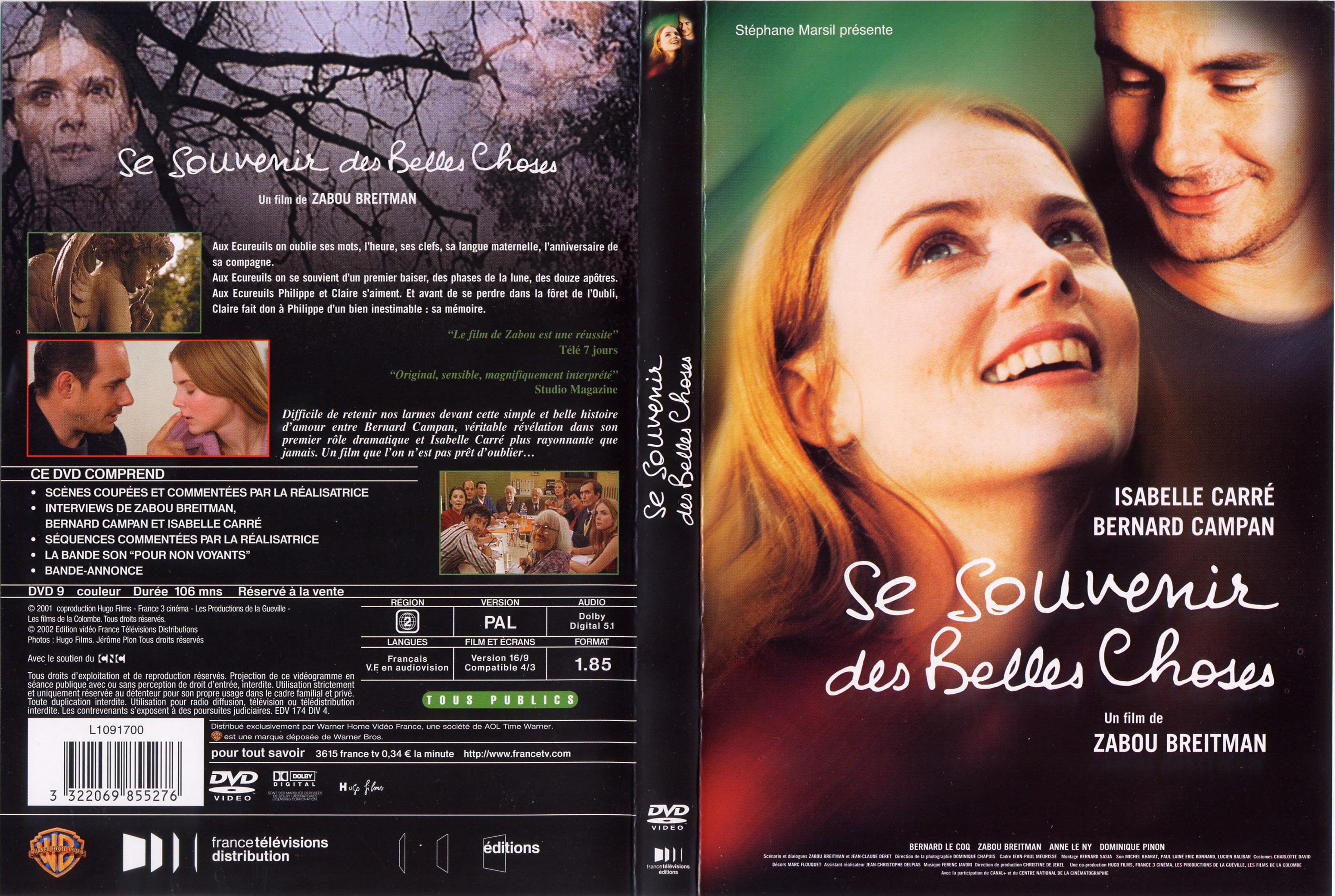 Jaquette DVD Se souvenir des belles choses