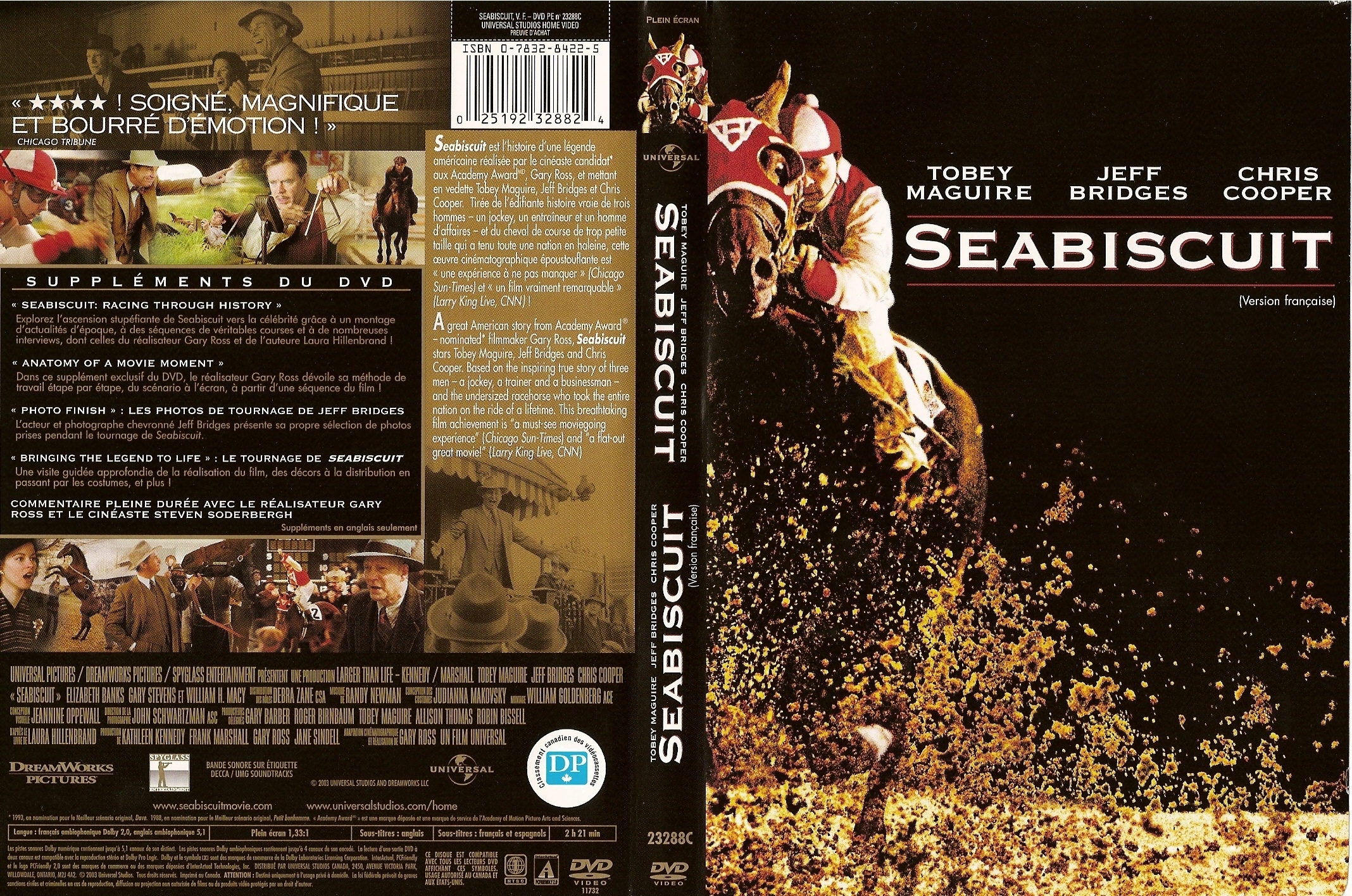 Jaquette DVD Seabiscuit