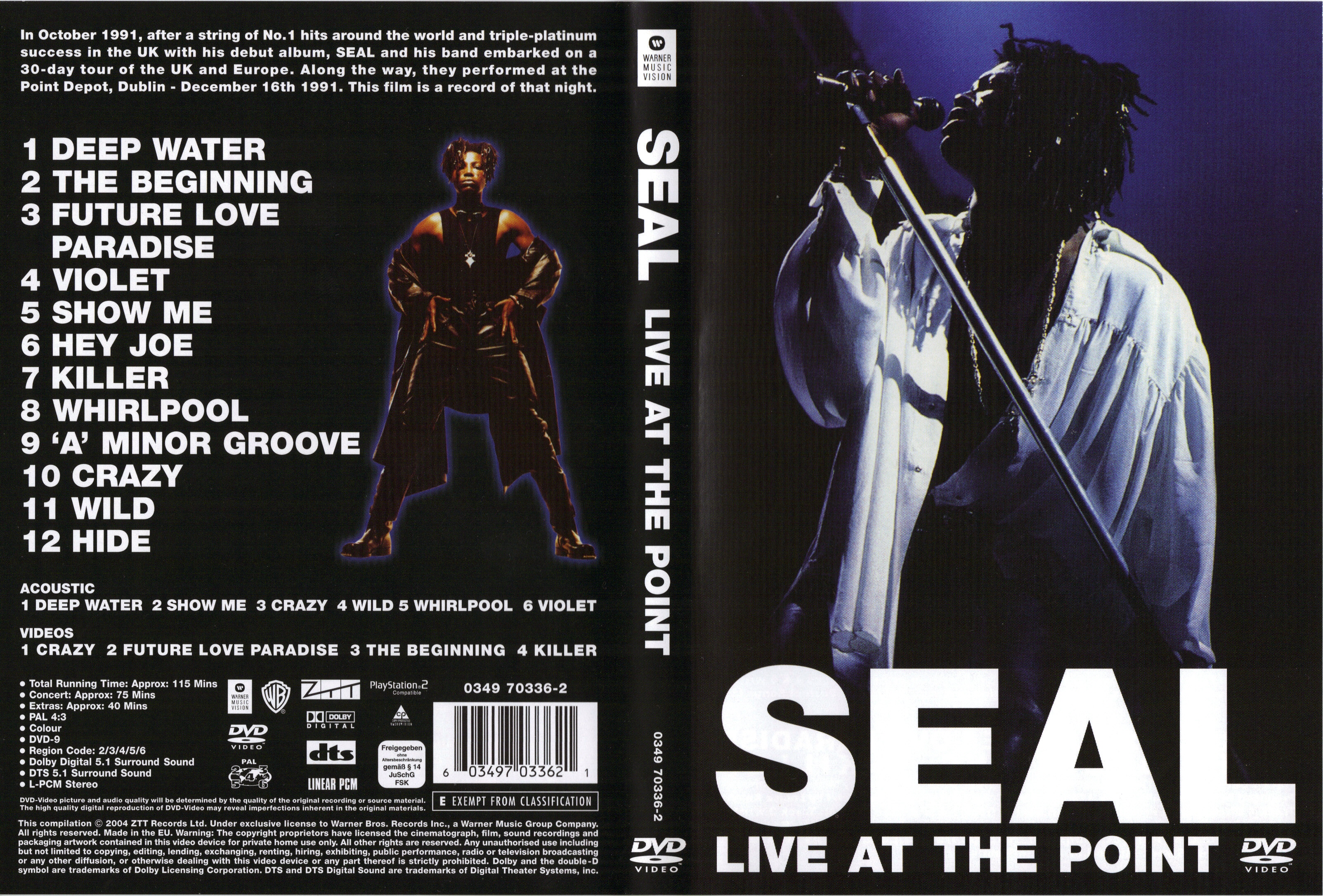 Jaquette DVD Seal live at the point