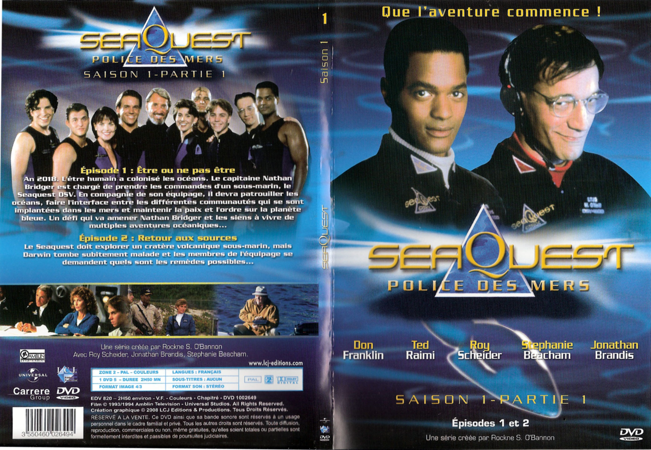 Jaquette DVD Seaquest Saison 1 Partie 1 vol 1