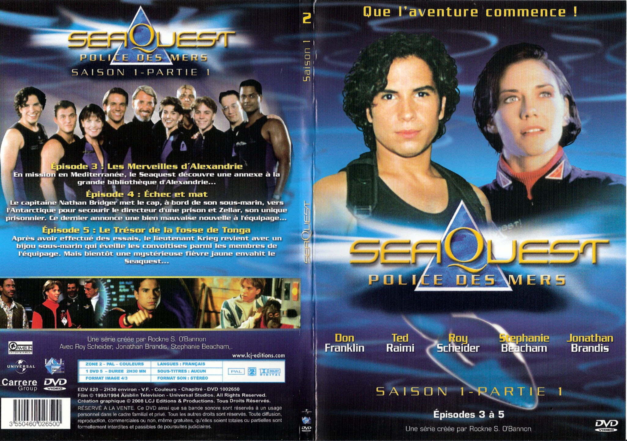 Jaquette DVD Seaquest Saison 1 Partie 1 vol 2