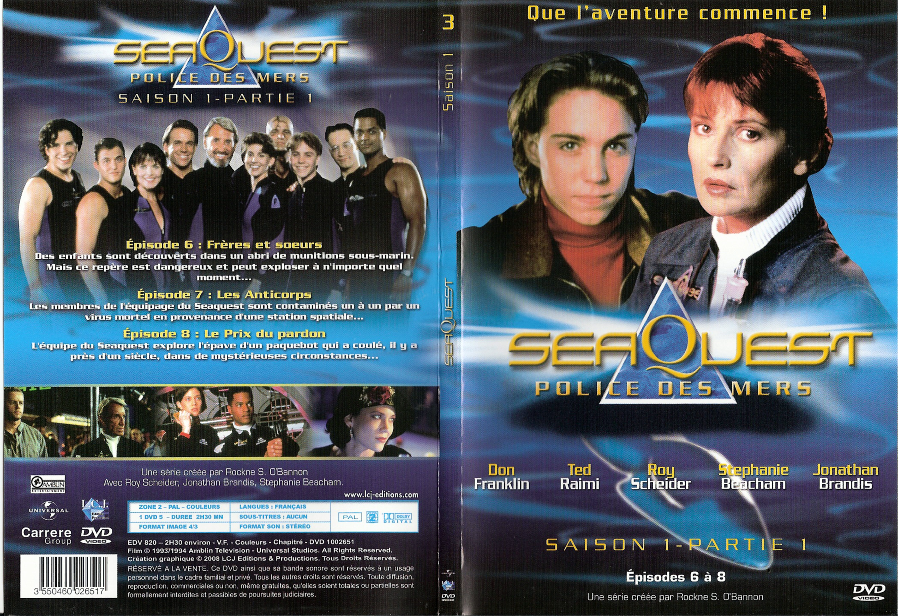 Jaquette DVD Seaquest Saison 1 Partie 1 vol 3