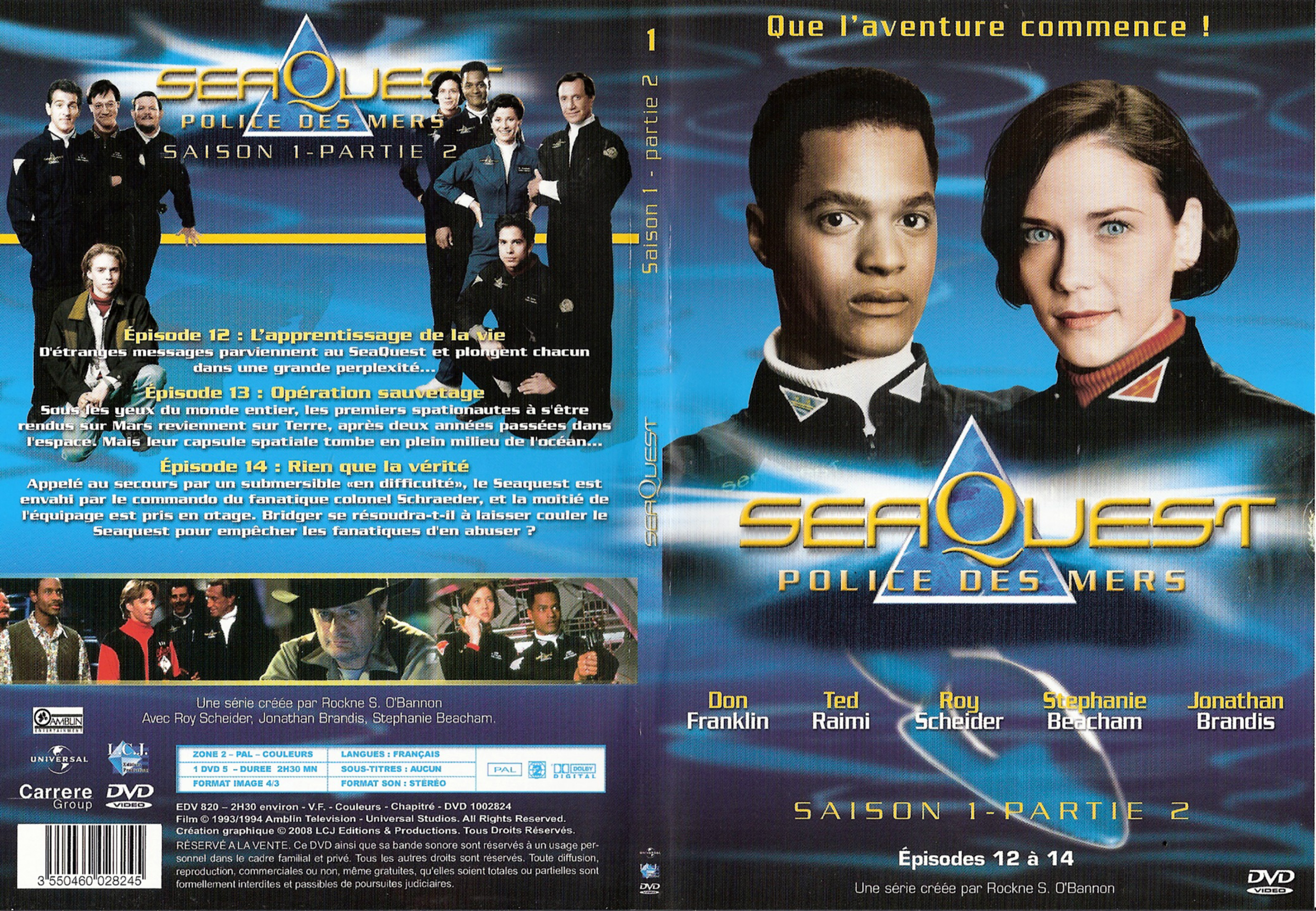 Jaquette DVD Seaquest Saison 1 Partie 2 vol 1