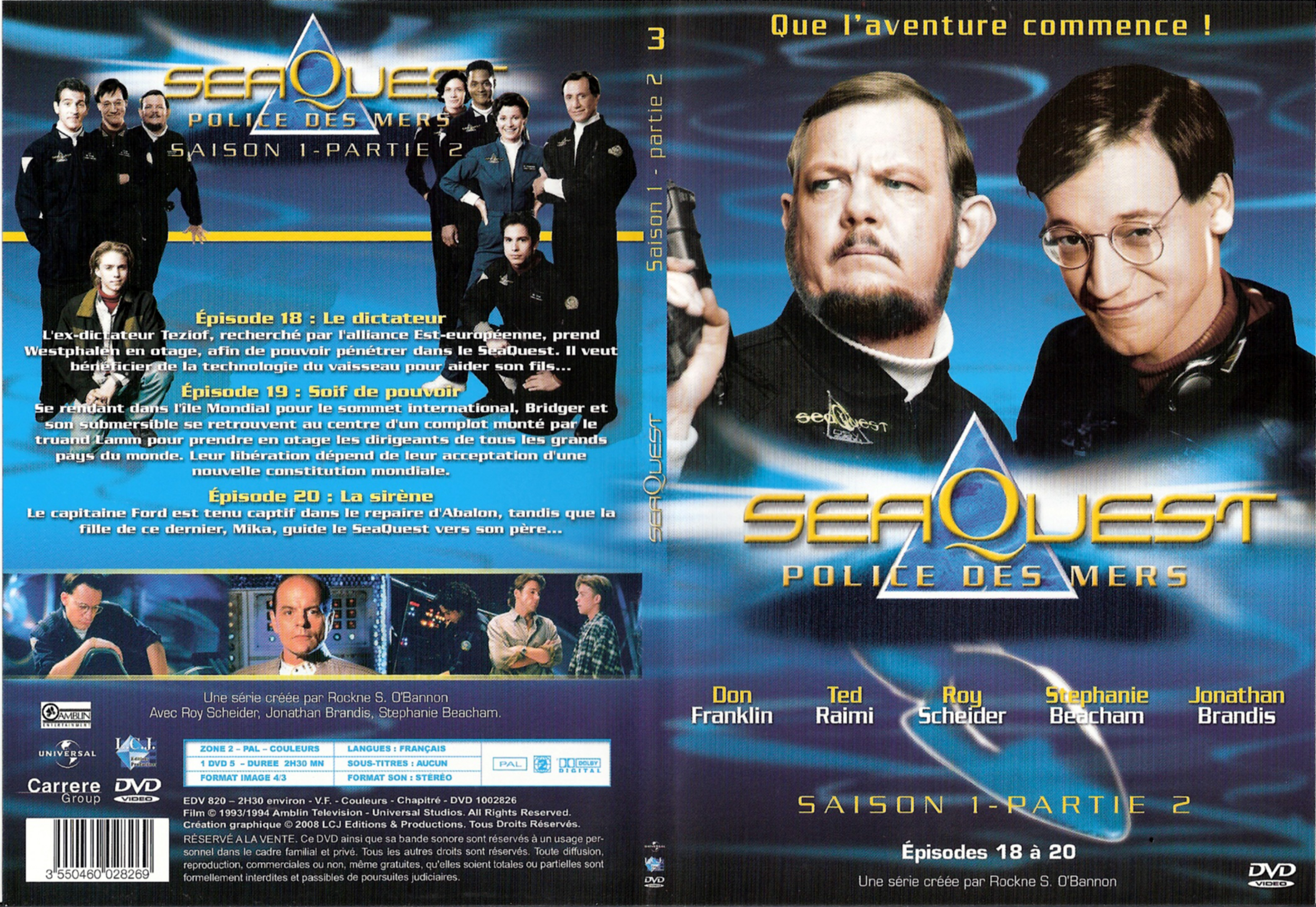 Jaquette DVD Seaquest Saison 1 Partie 2 vol 3