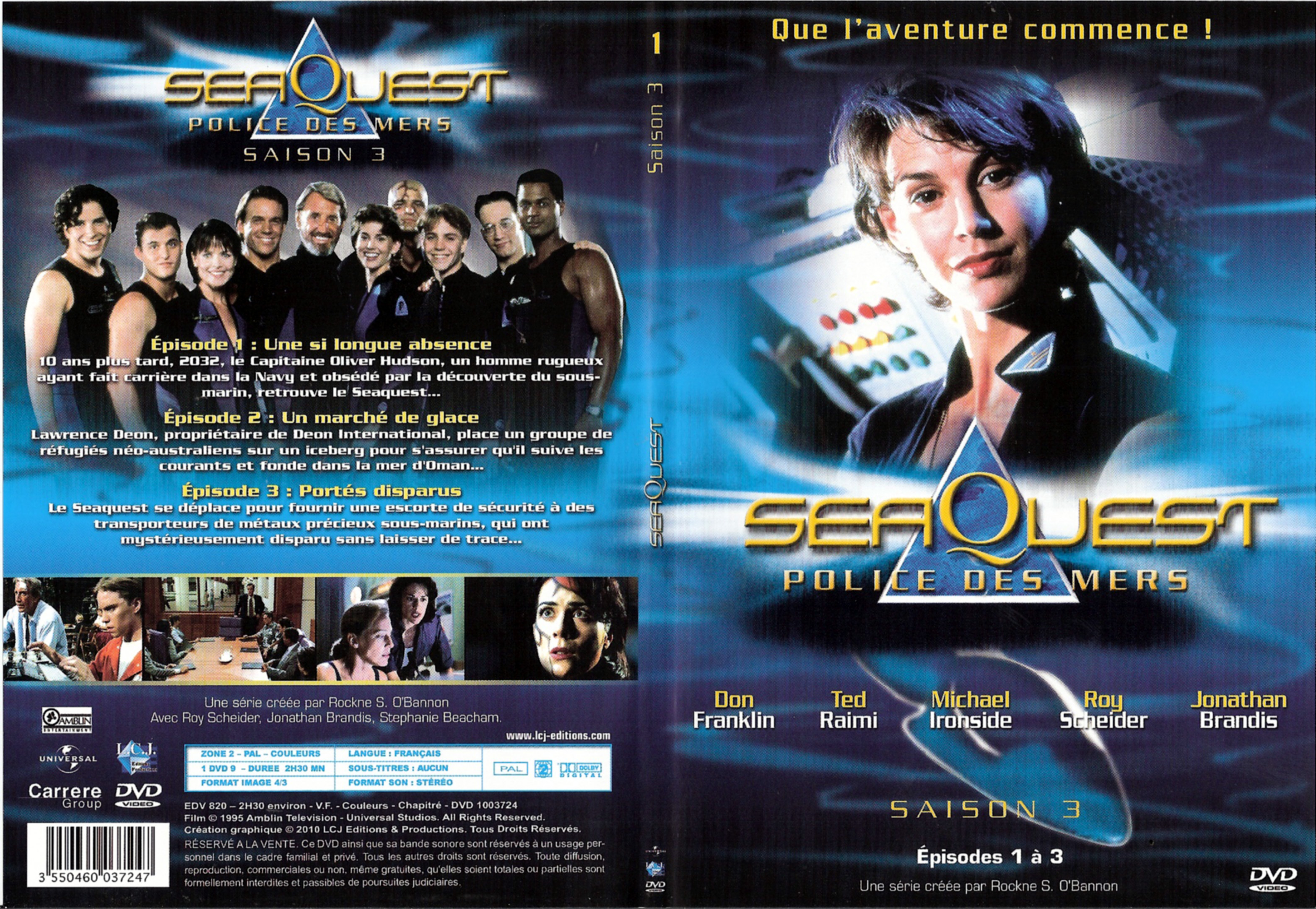 Jaquette DVD Seaquest Saison 3 DVD 1