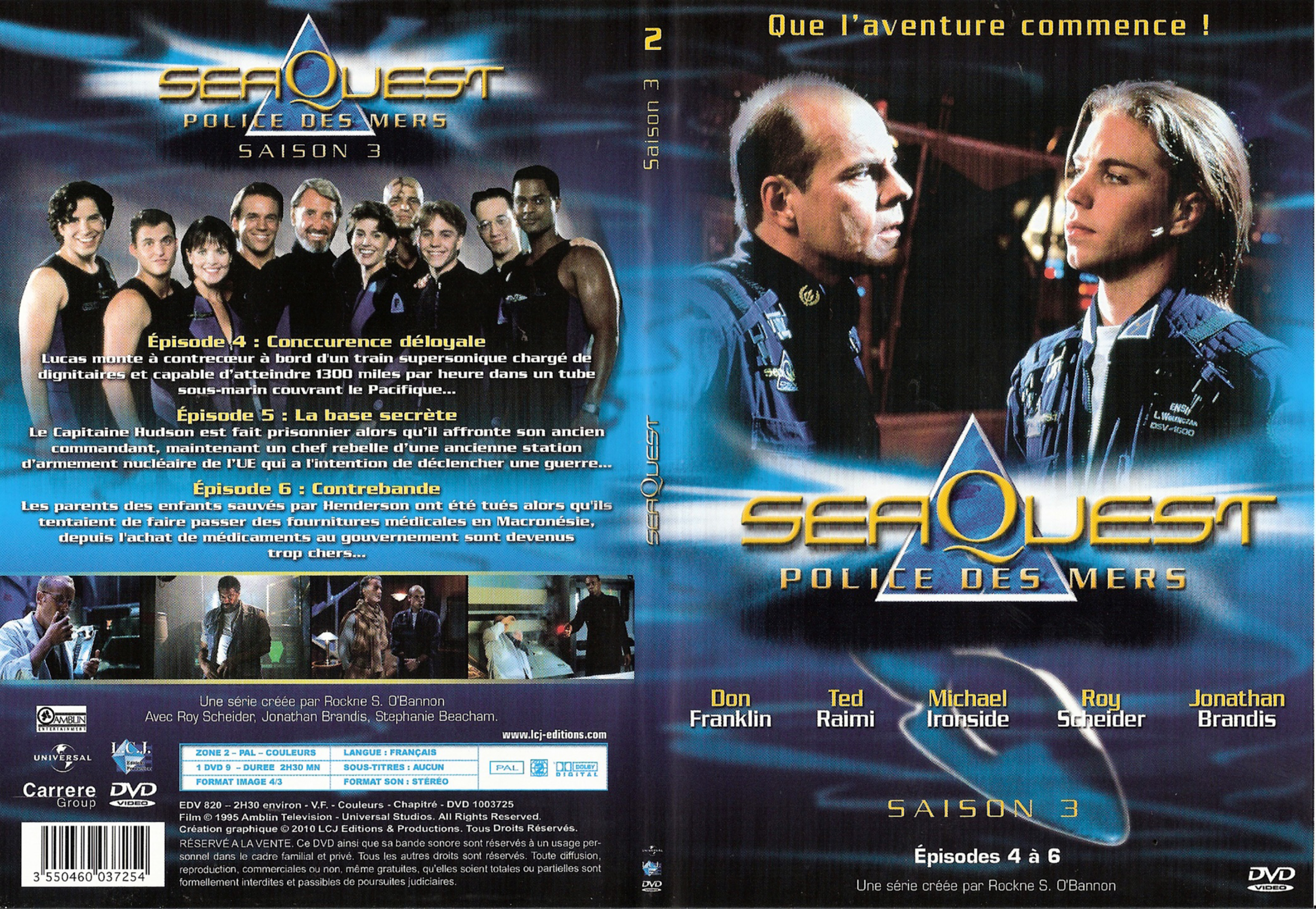 Jaquette DVD Seaquest Saison 3 DVD 2