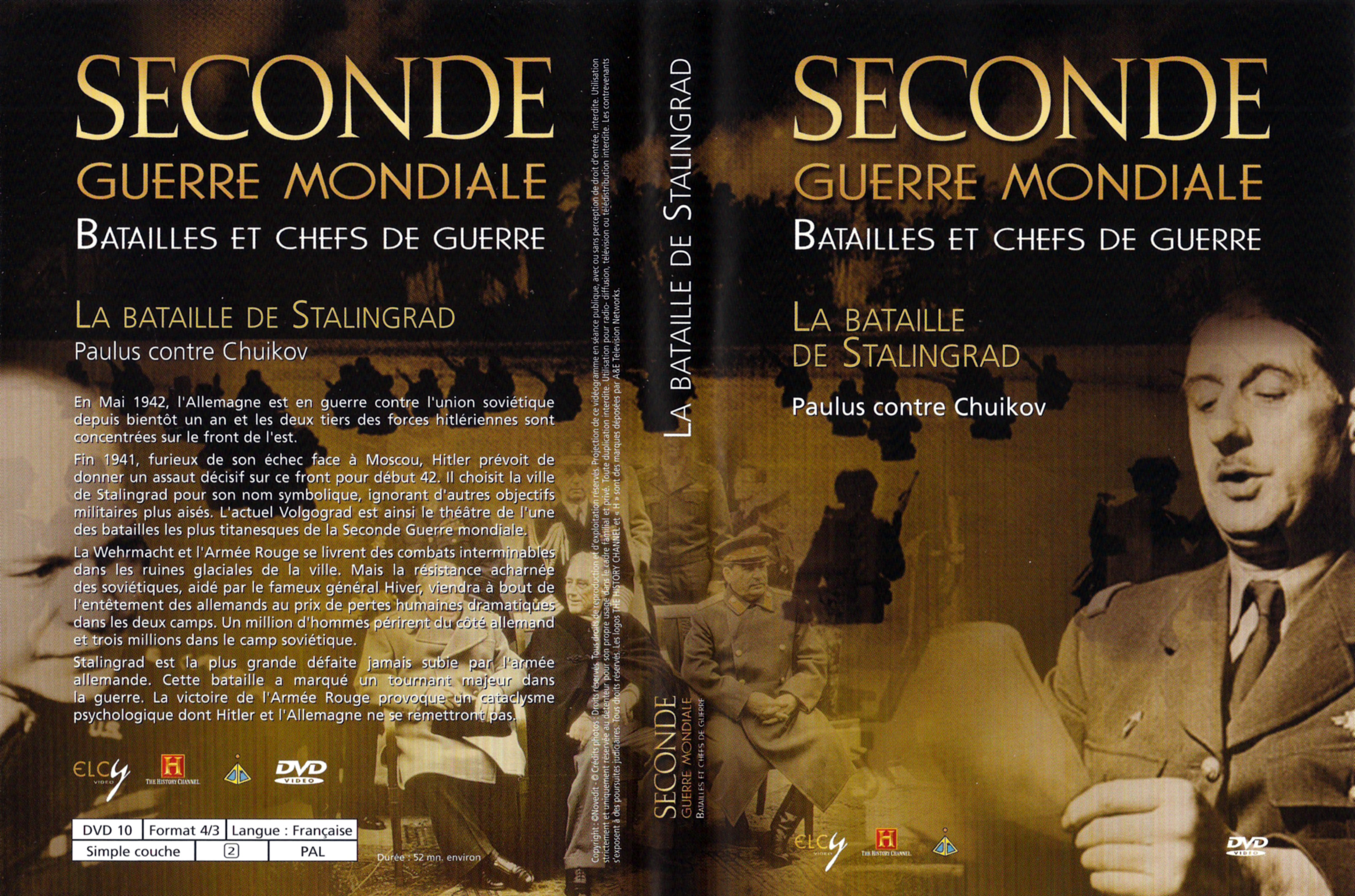 Jaquette DVD Seconde guerre mondiale batailles et chefs de guerre - La bataille de Stalingrad