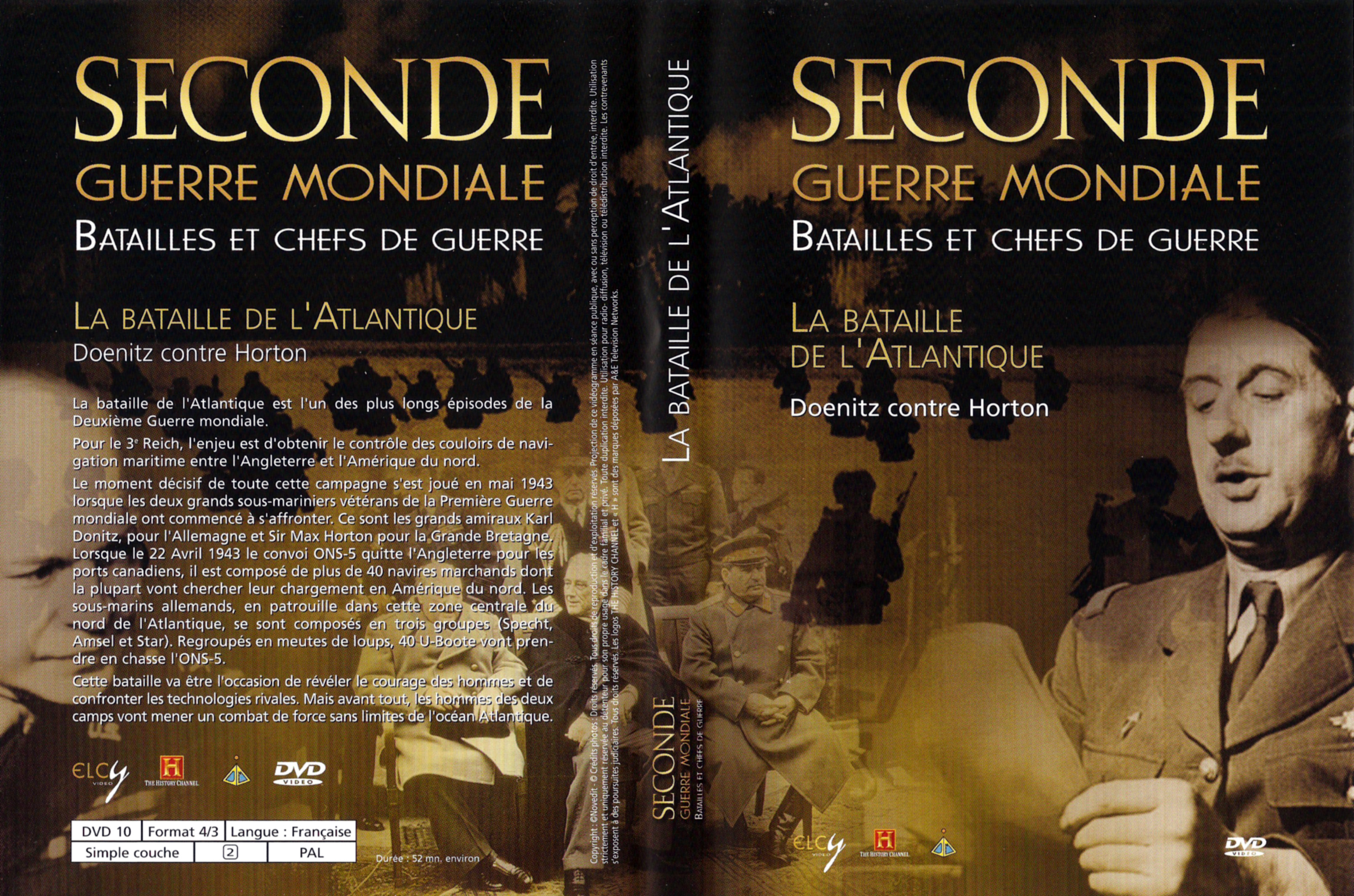 Jaquette DVD Seconde guerre mondiale batailles et chefs de guerre - La bataille de l