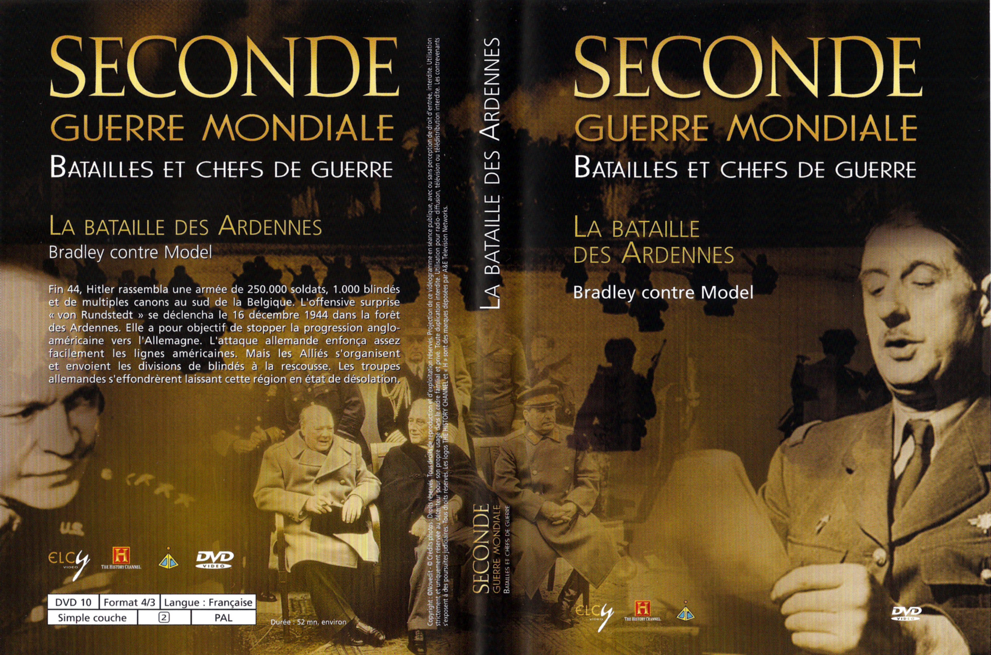 Jaquette DVD Seconde guerre mondiale batailles et chefs de guerre - La bataille des Ardennes