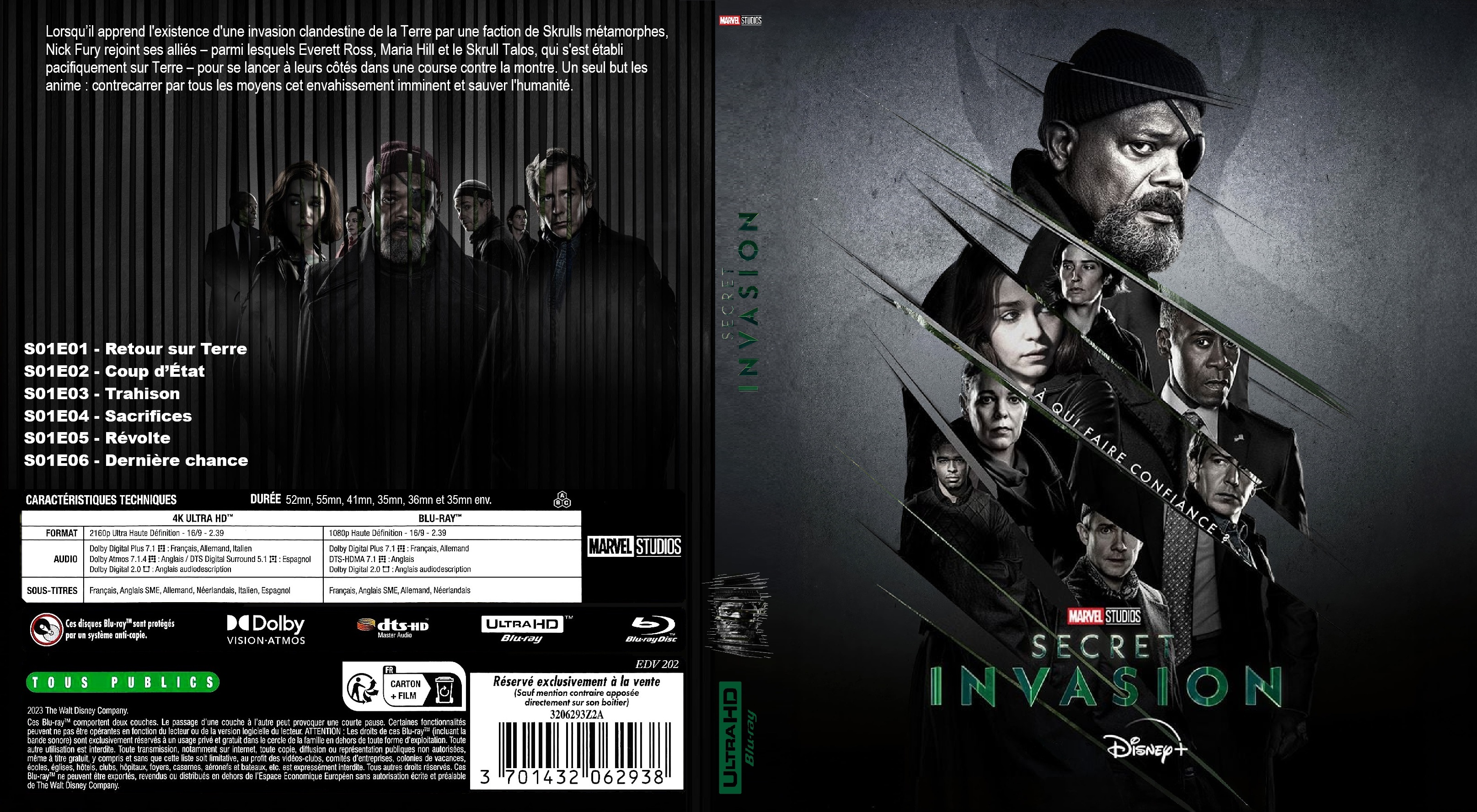 Jaquette DVD Secret Invasion 4K custom (BLU-RAY)