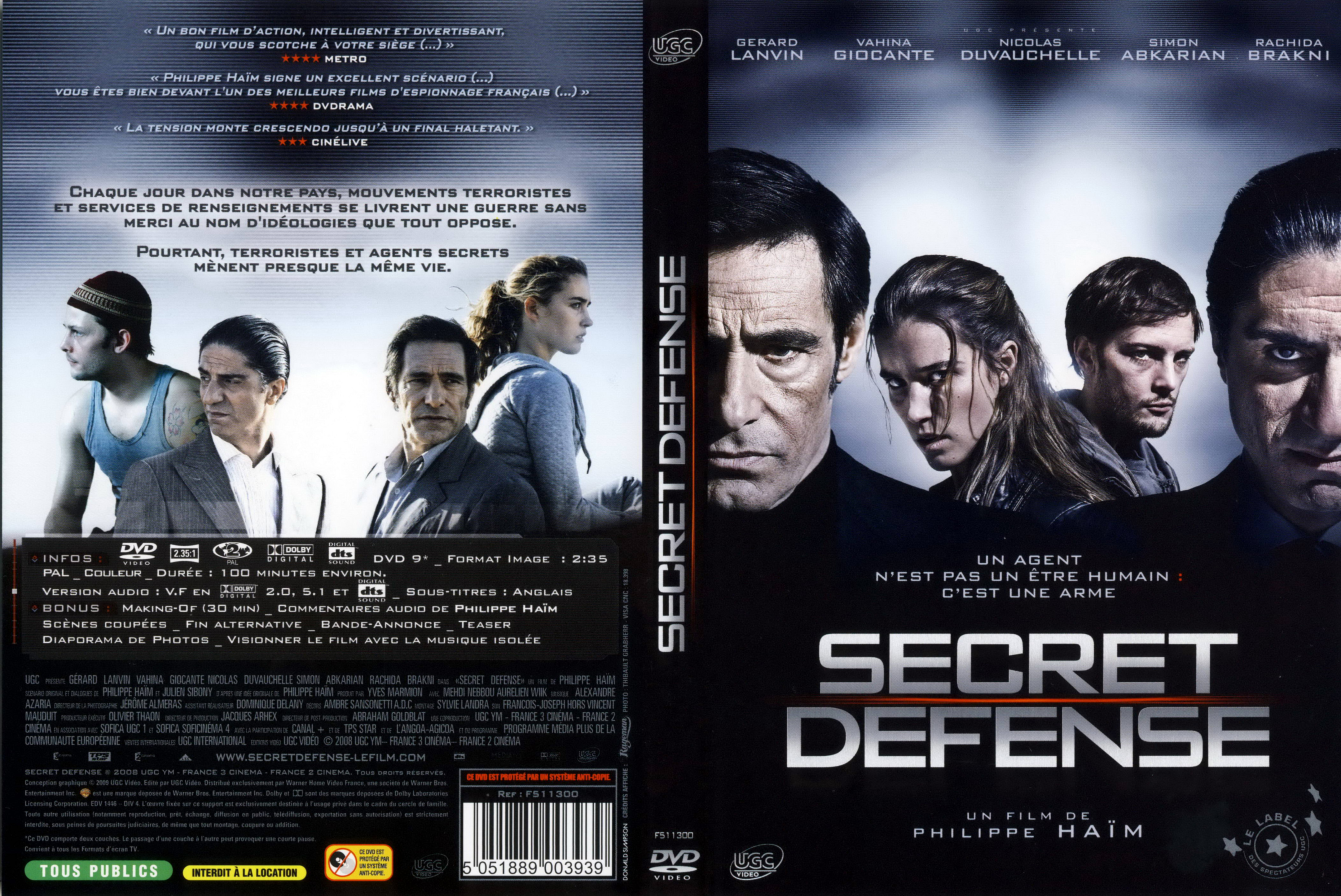 Jaquette DVD Secret defense (2008)