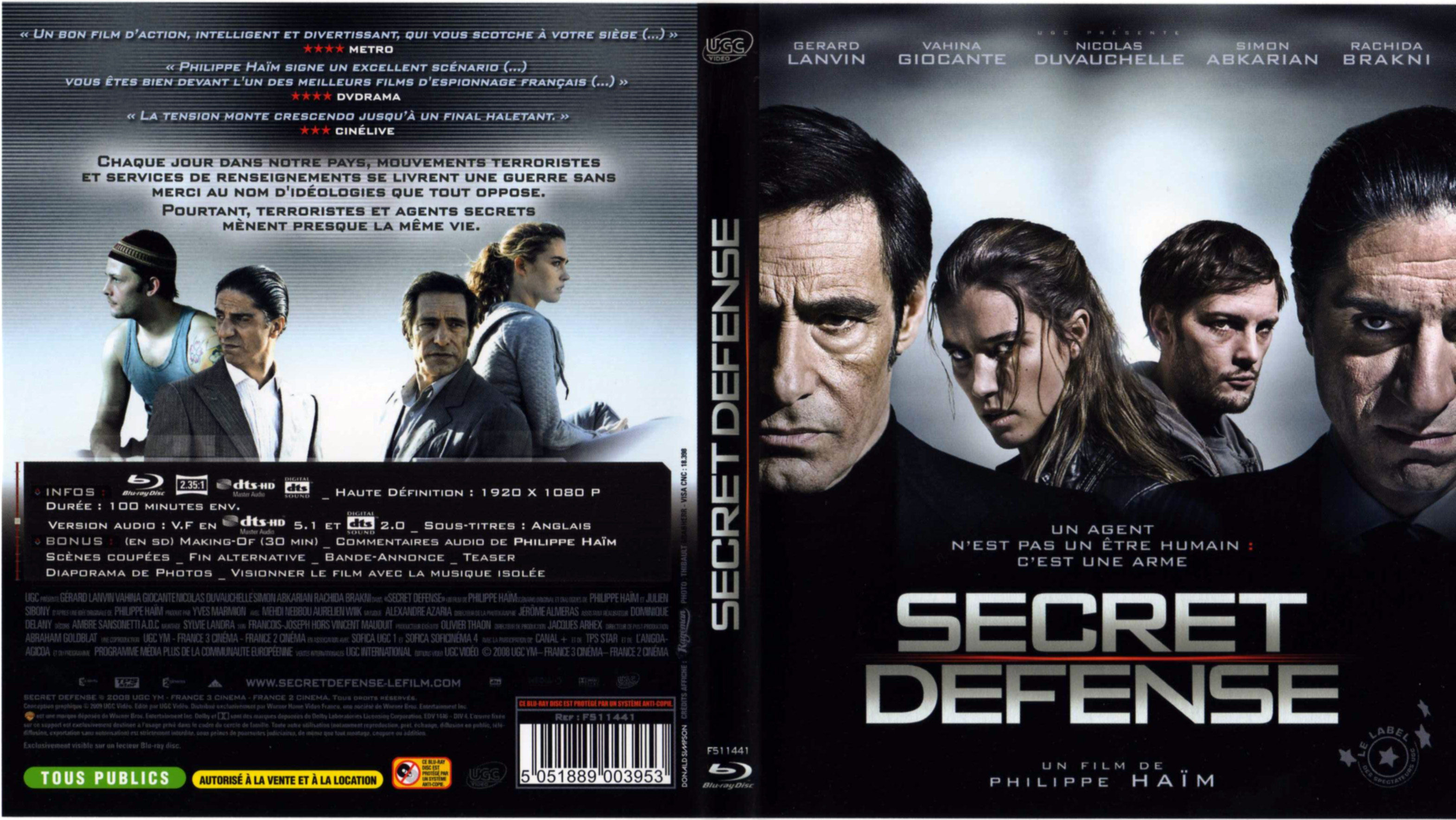 Jaquette DVD Secret defense (2008) (BLU-RAY)