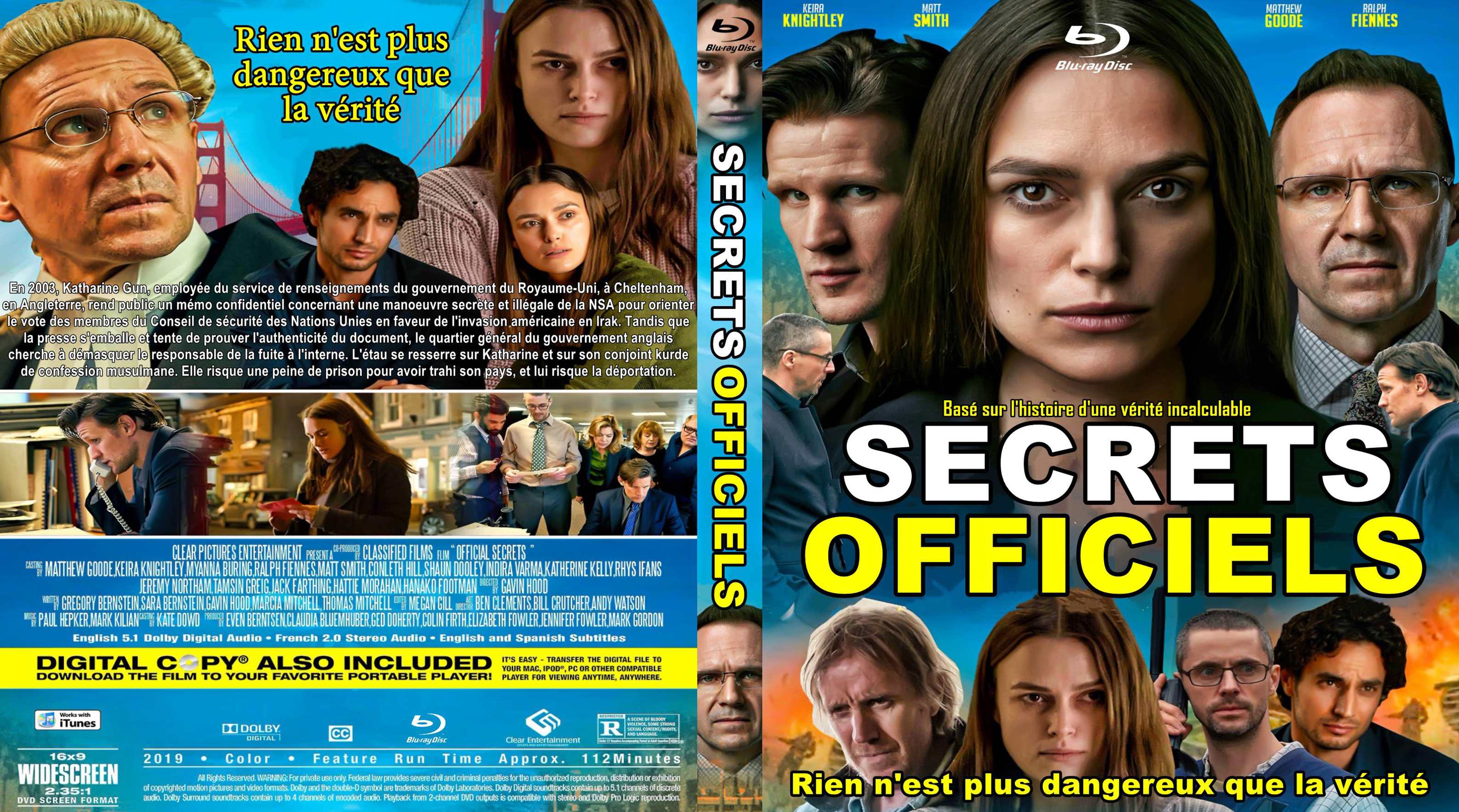 Jaquette DVD Secrets officiels custom (BLU-RAY)