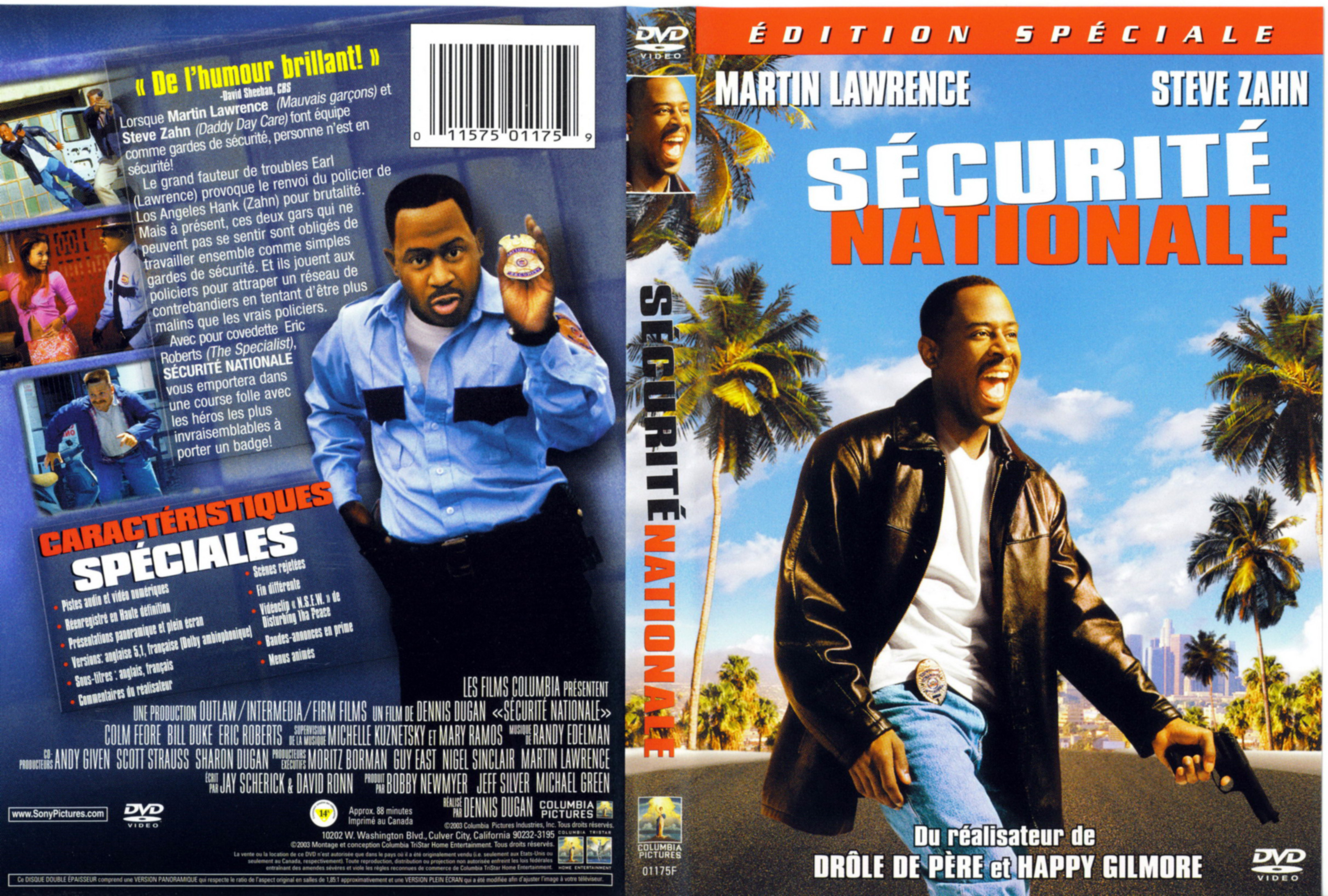 Jaquette DVD Securite nationale (Canadienne)