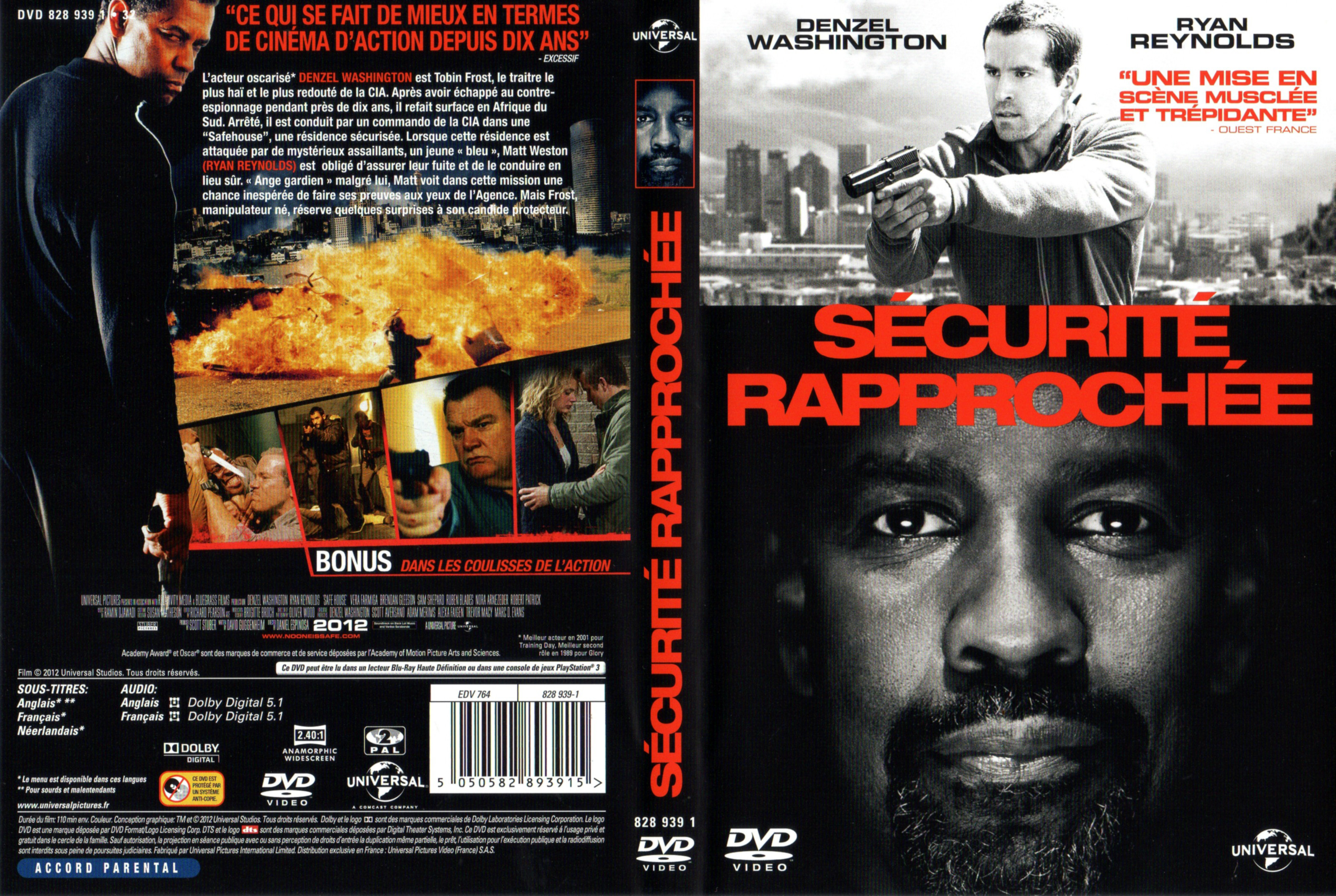 Jaquette DVD Scurit rapproche