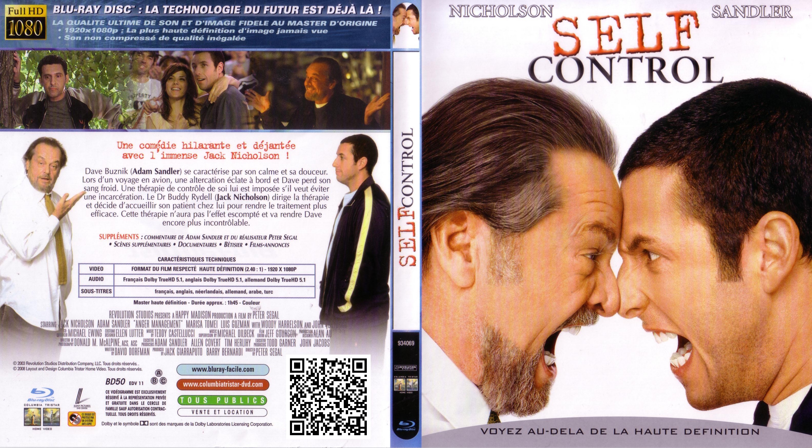 Jaquette DVD Self Control (BLU-RAY)