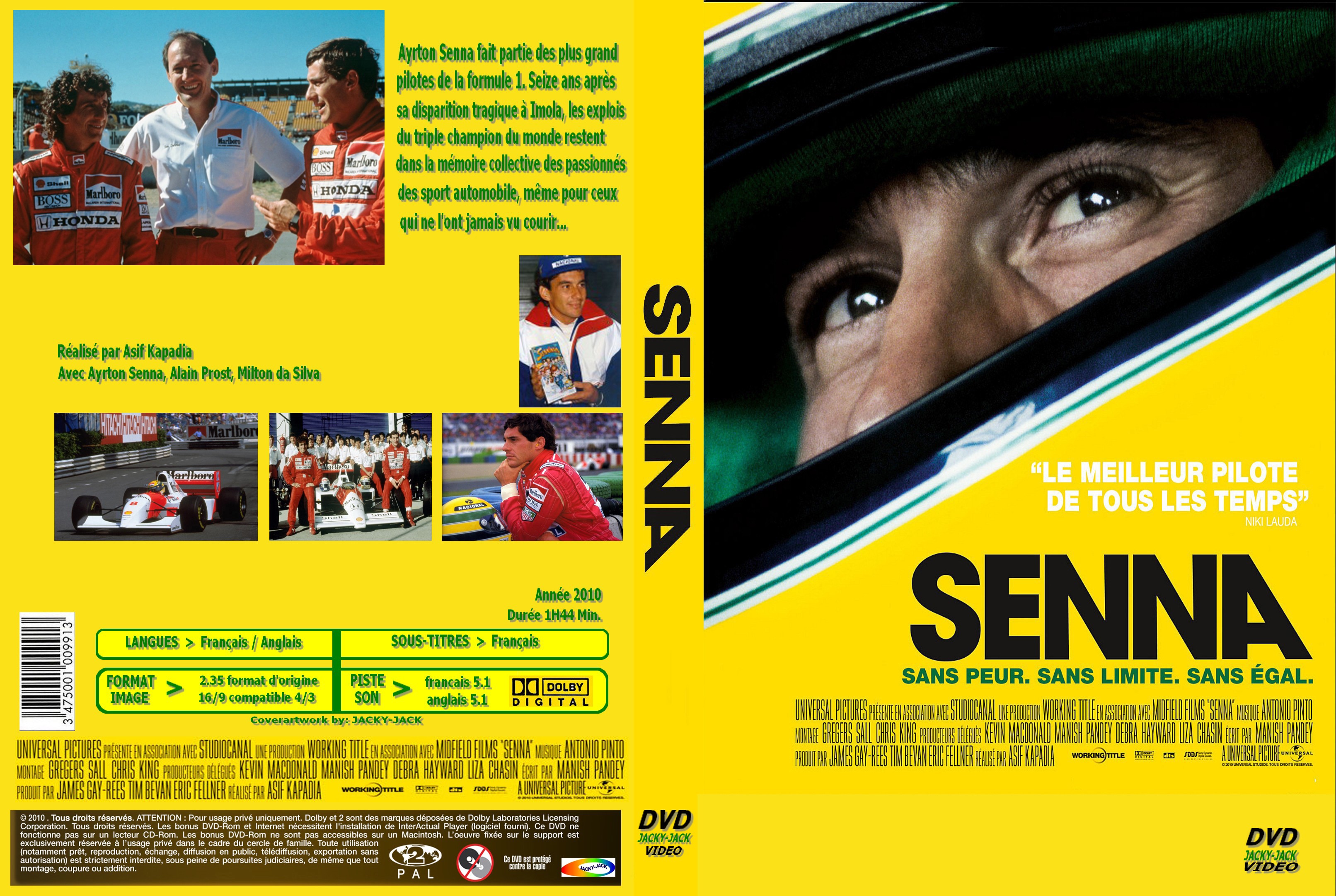 Jaquette DVD Senna custom