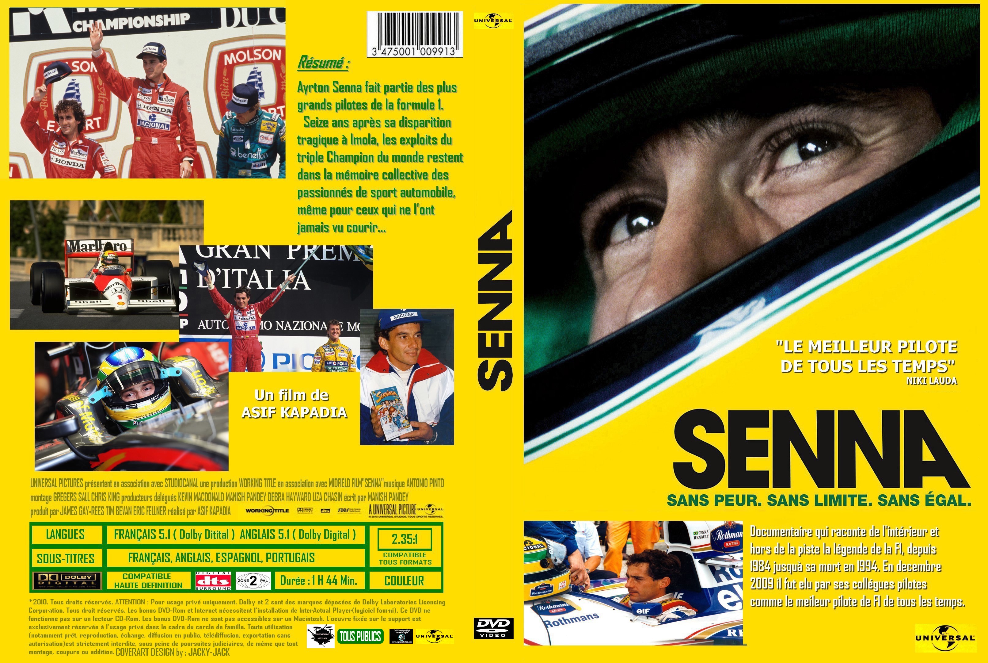 Jaquette DVD Senna custom v2