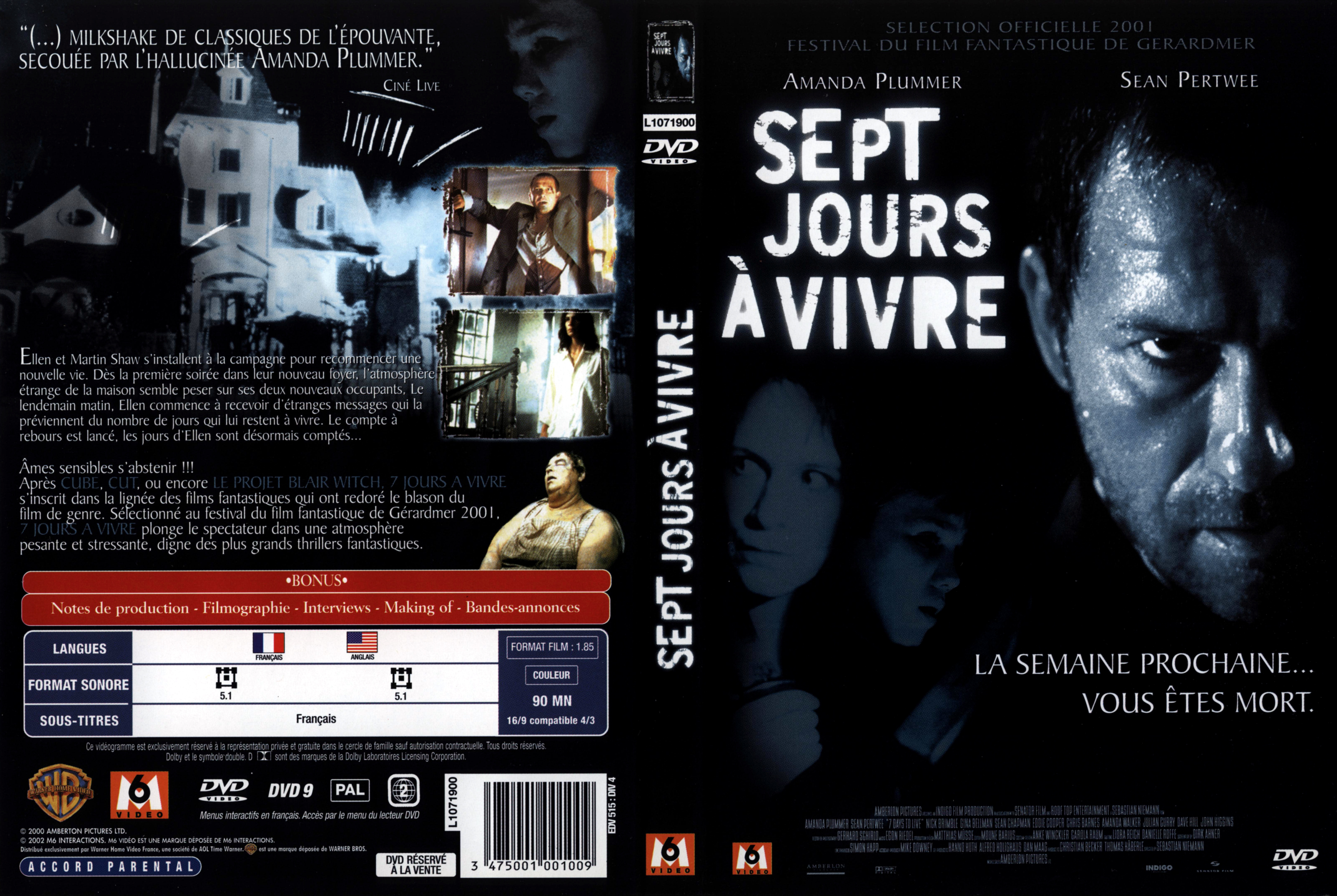 Jaquette DVD Sept jours  vivre