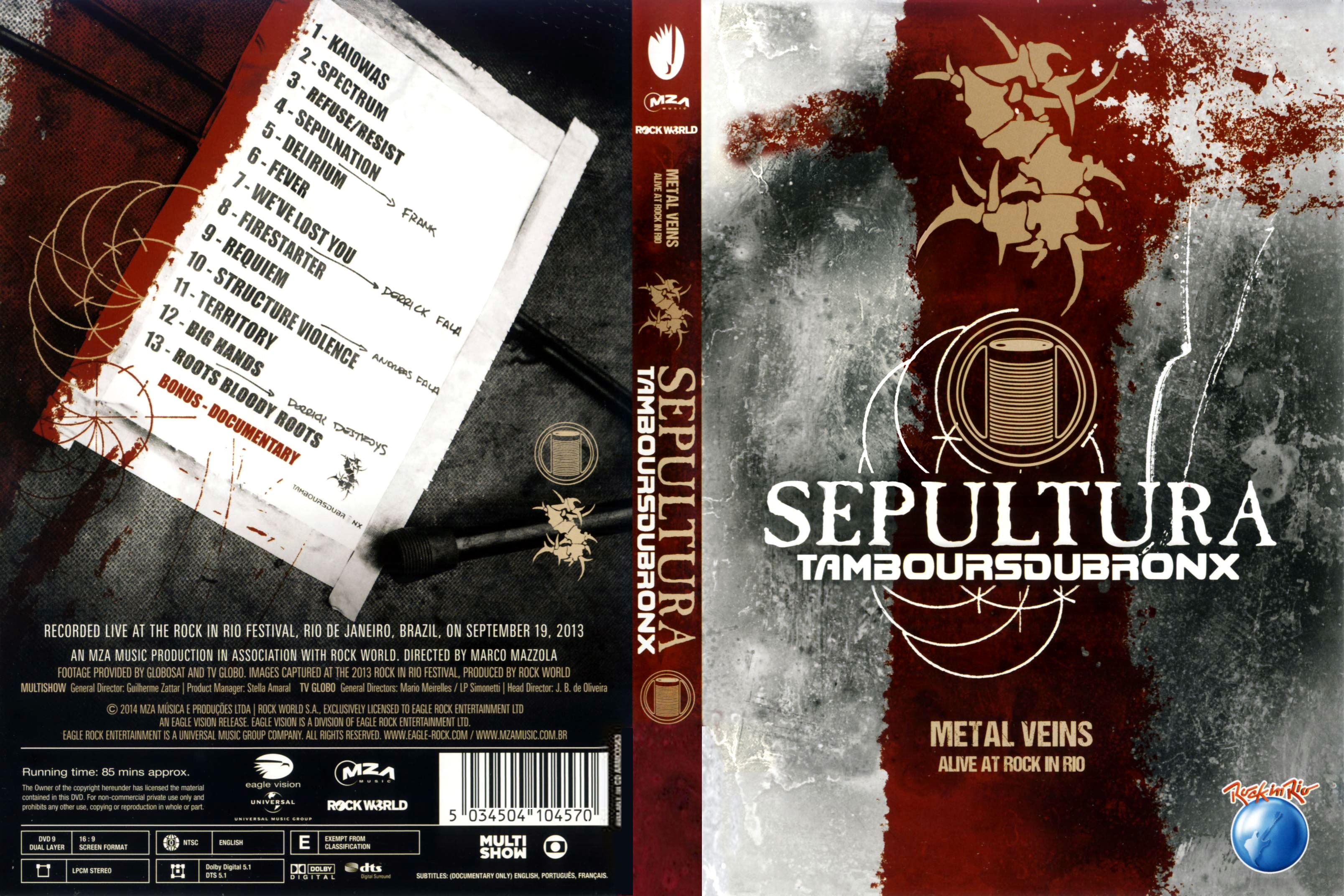 Jaquette DVD Sepultura Tambour du Bronx