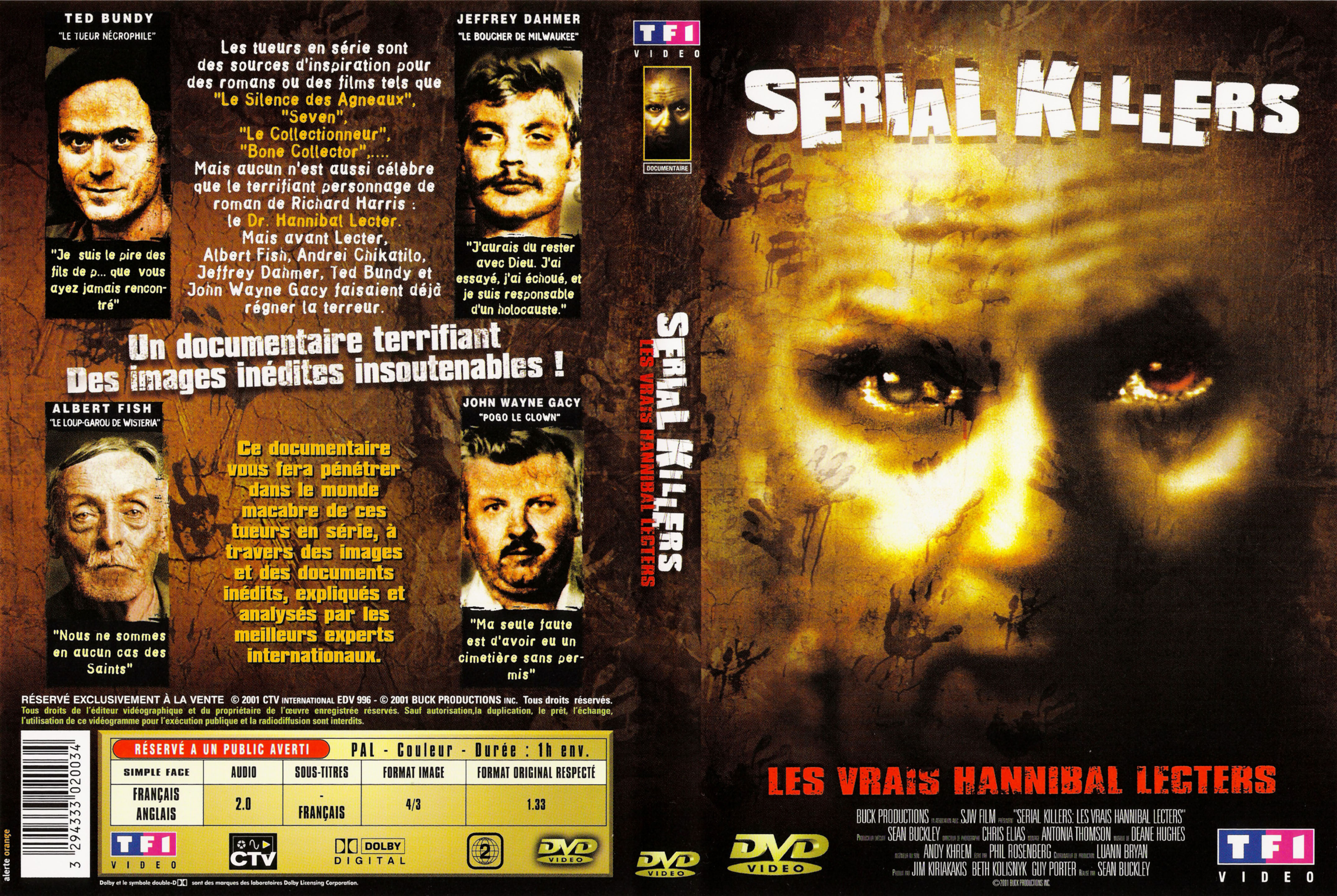 Jaquette DVD Serial killers les vrais Hannibal Lecters