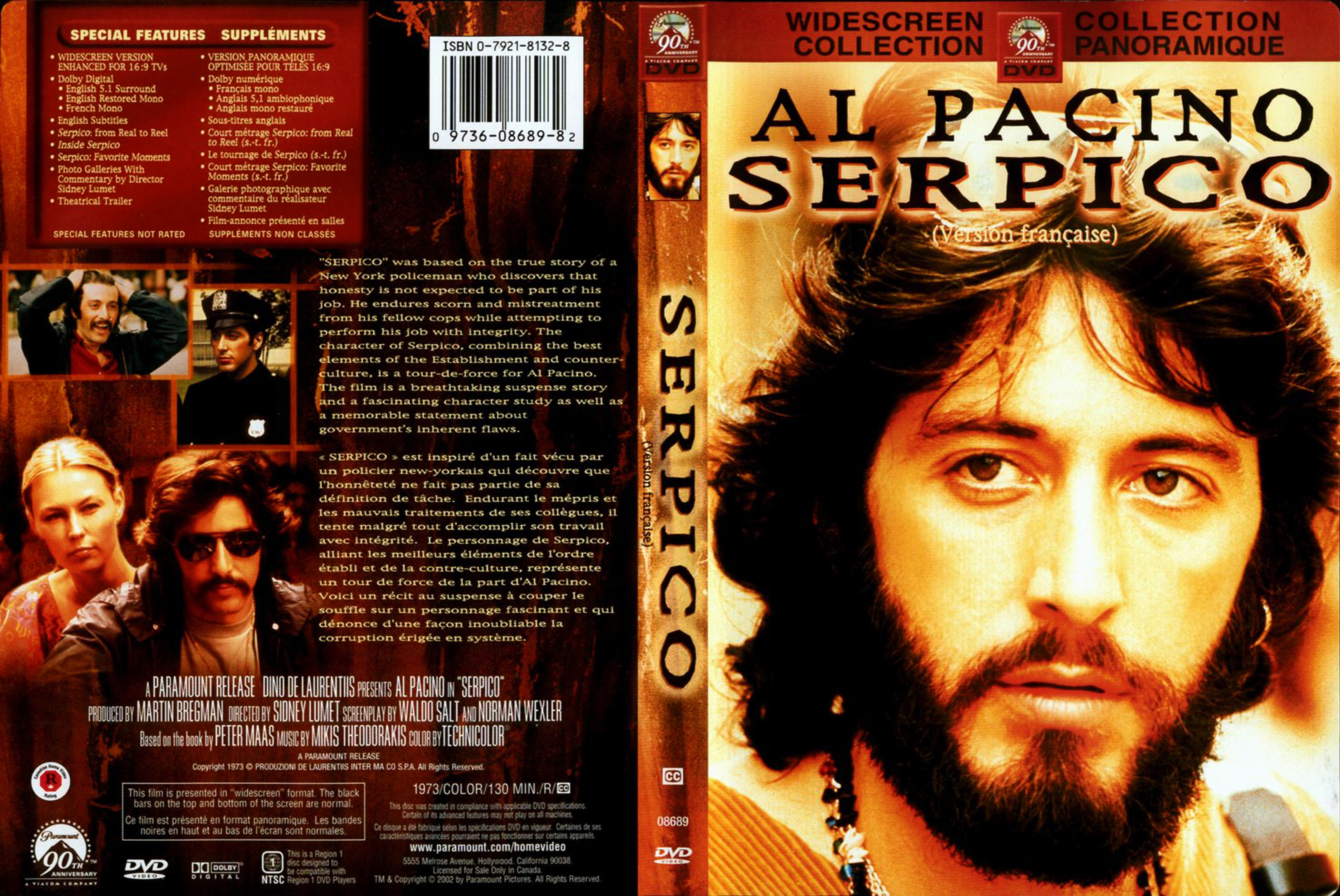 Jaquette DVD Serpico (Canadienne)