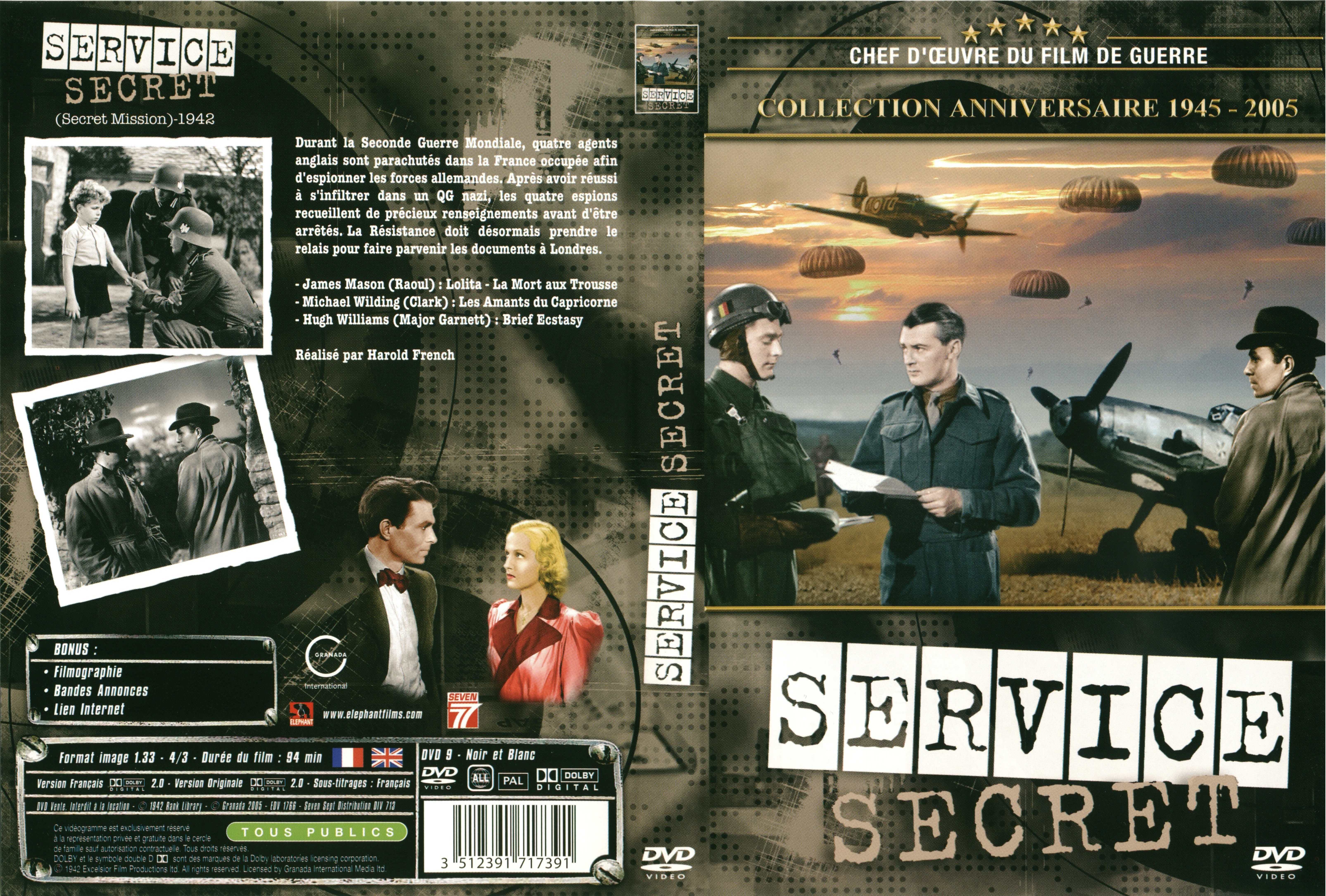 Jaquette DVD Service secret