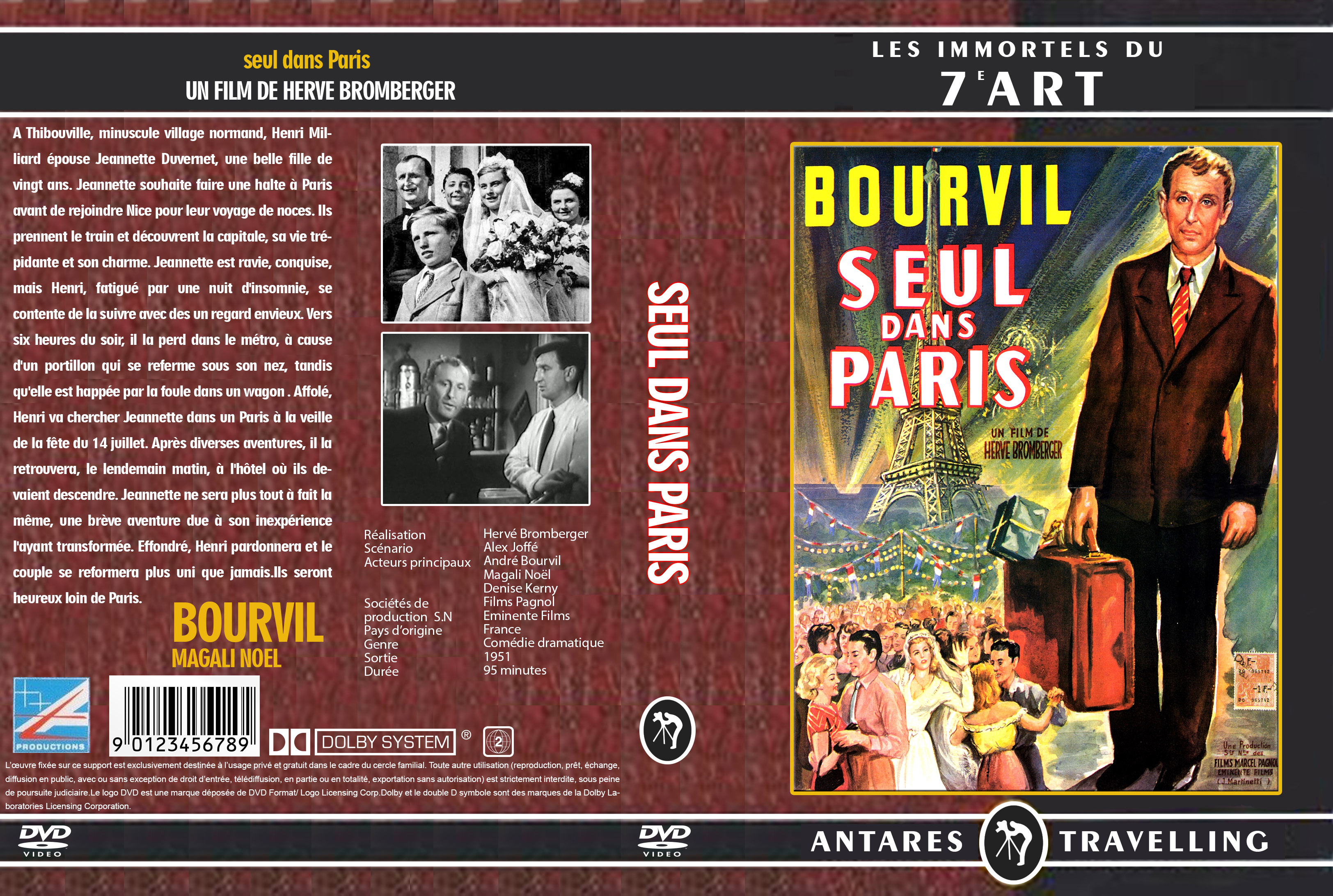 Jaquette DVD Seul dans Paris custom
