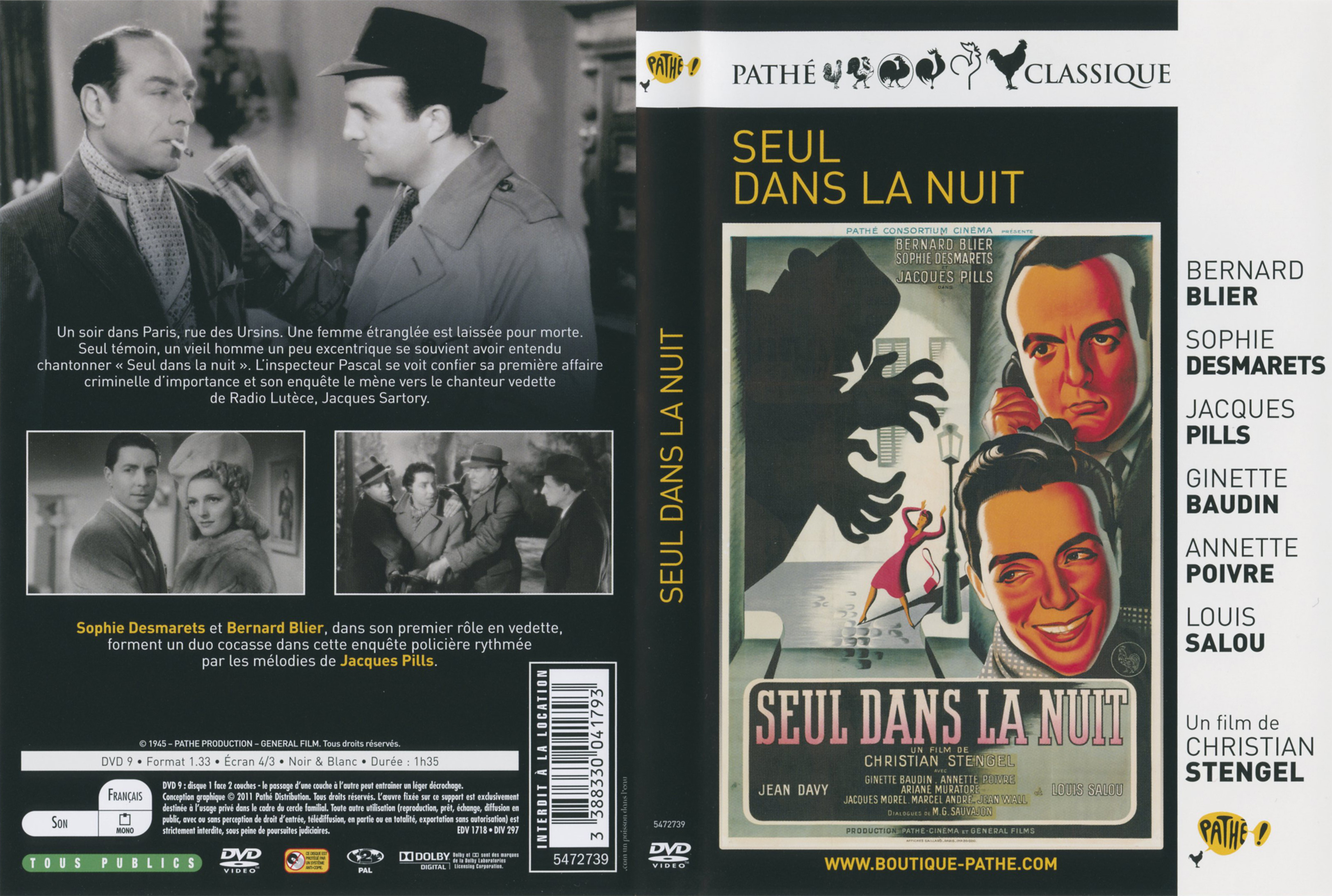 Jaquette DVD Seul dans la nuit