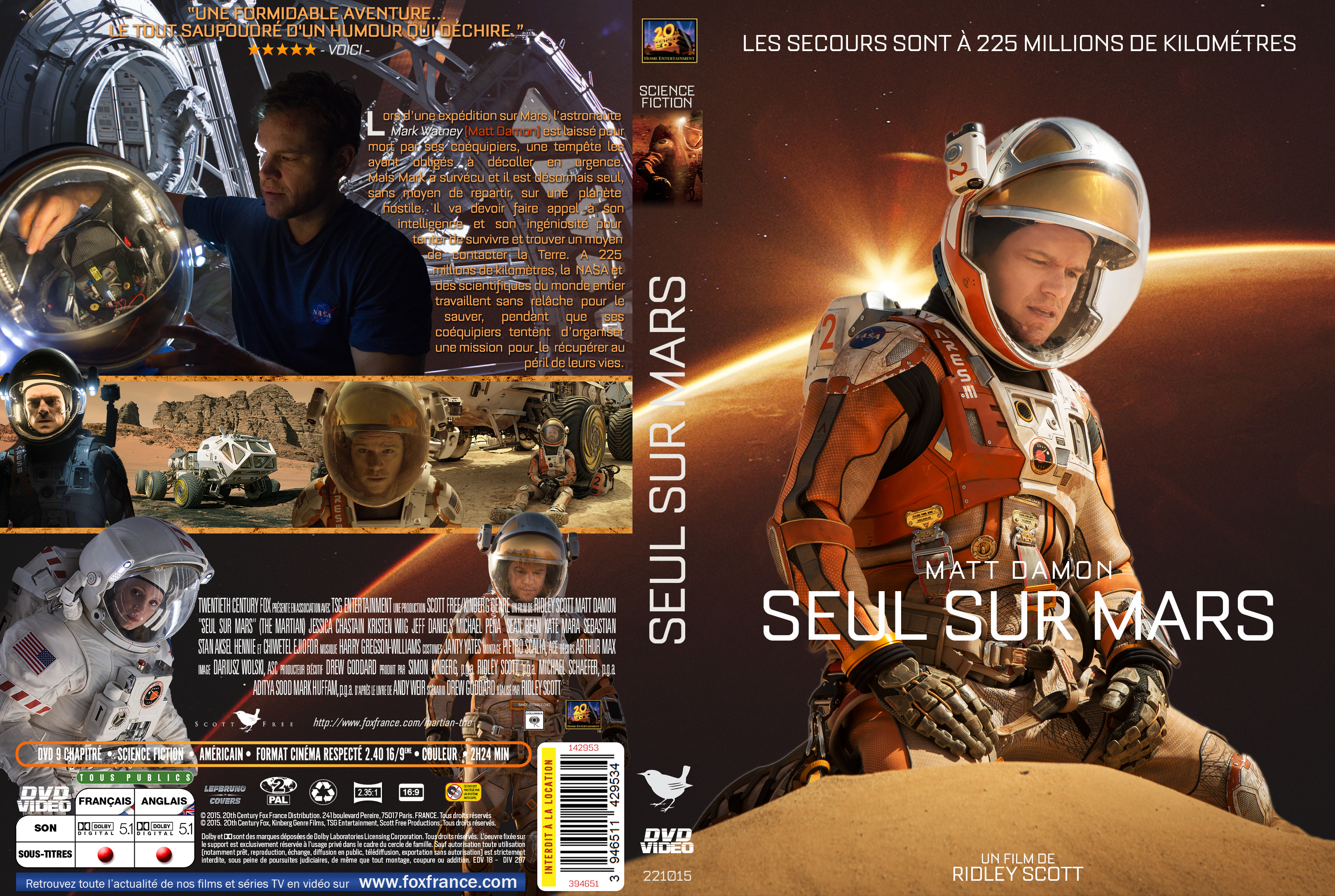 Jaquette DVD Seul sur Mars custom v2