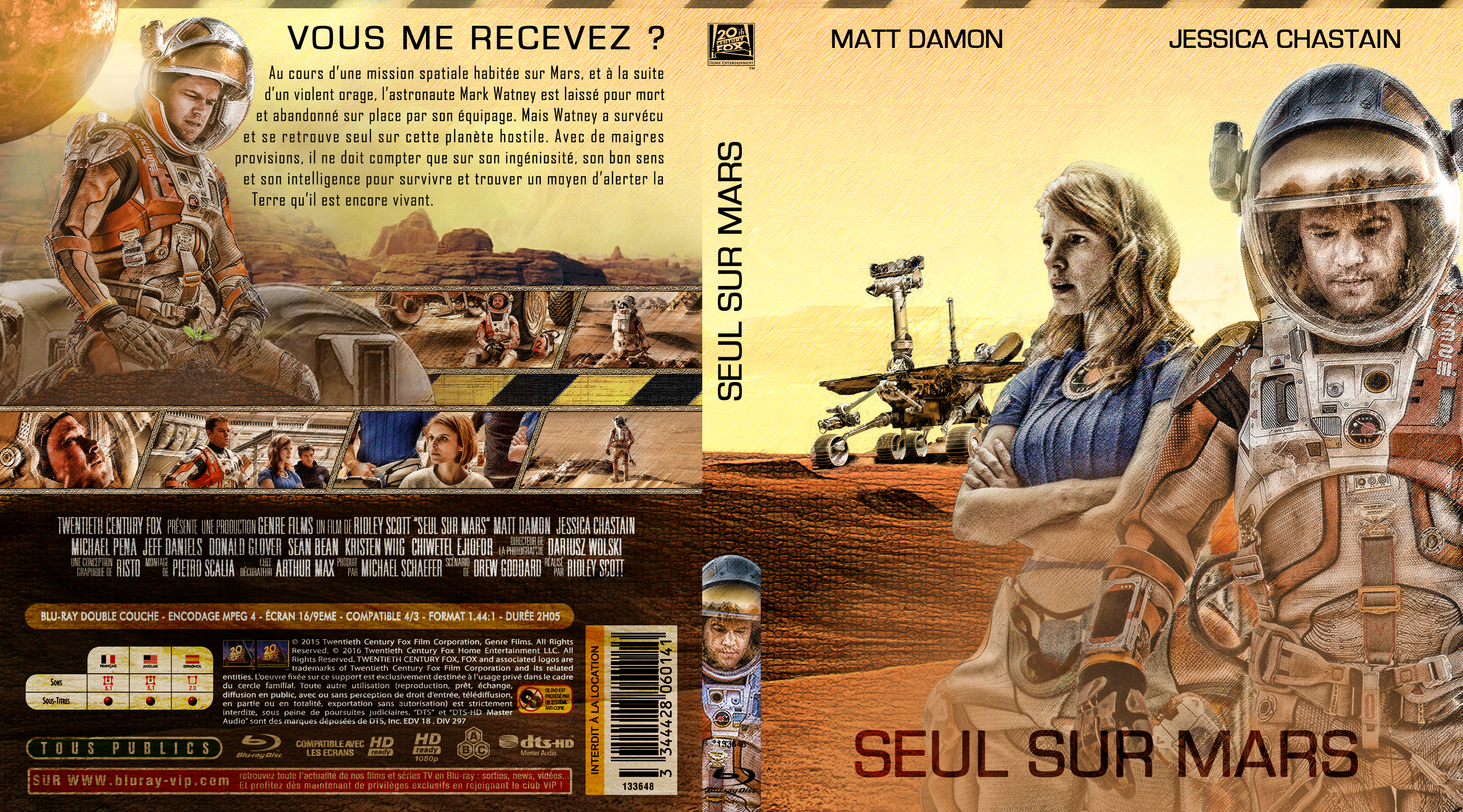 Jaquette DVD Seul sur mars custom (BLU-RAY)