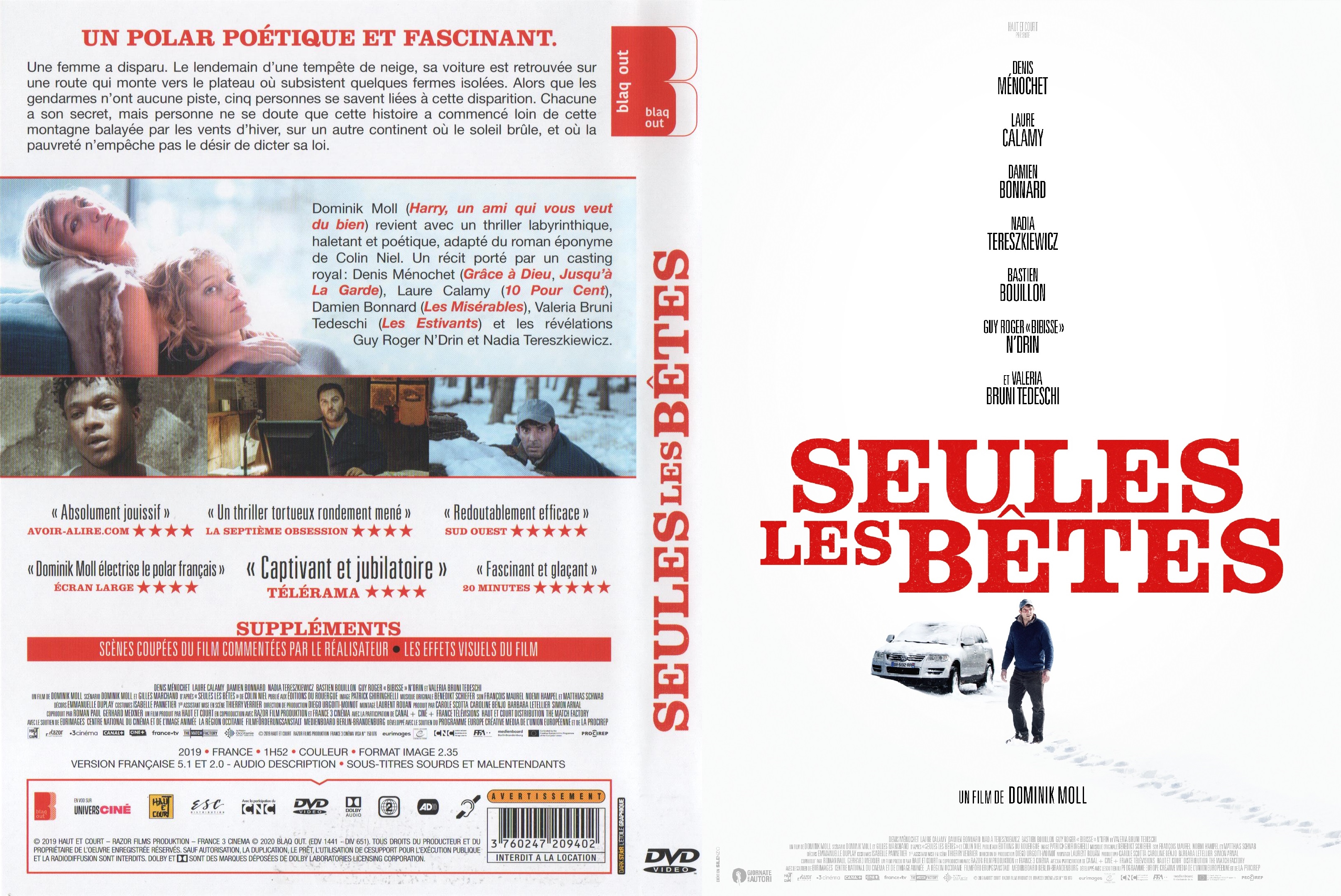 Jaquette DVD Seules les btes