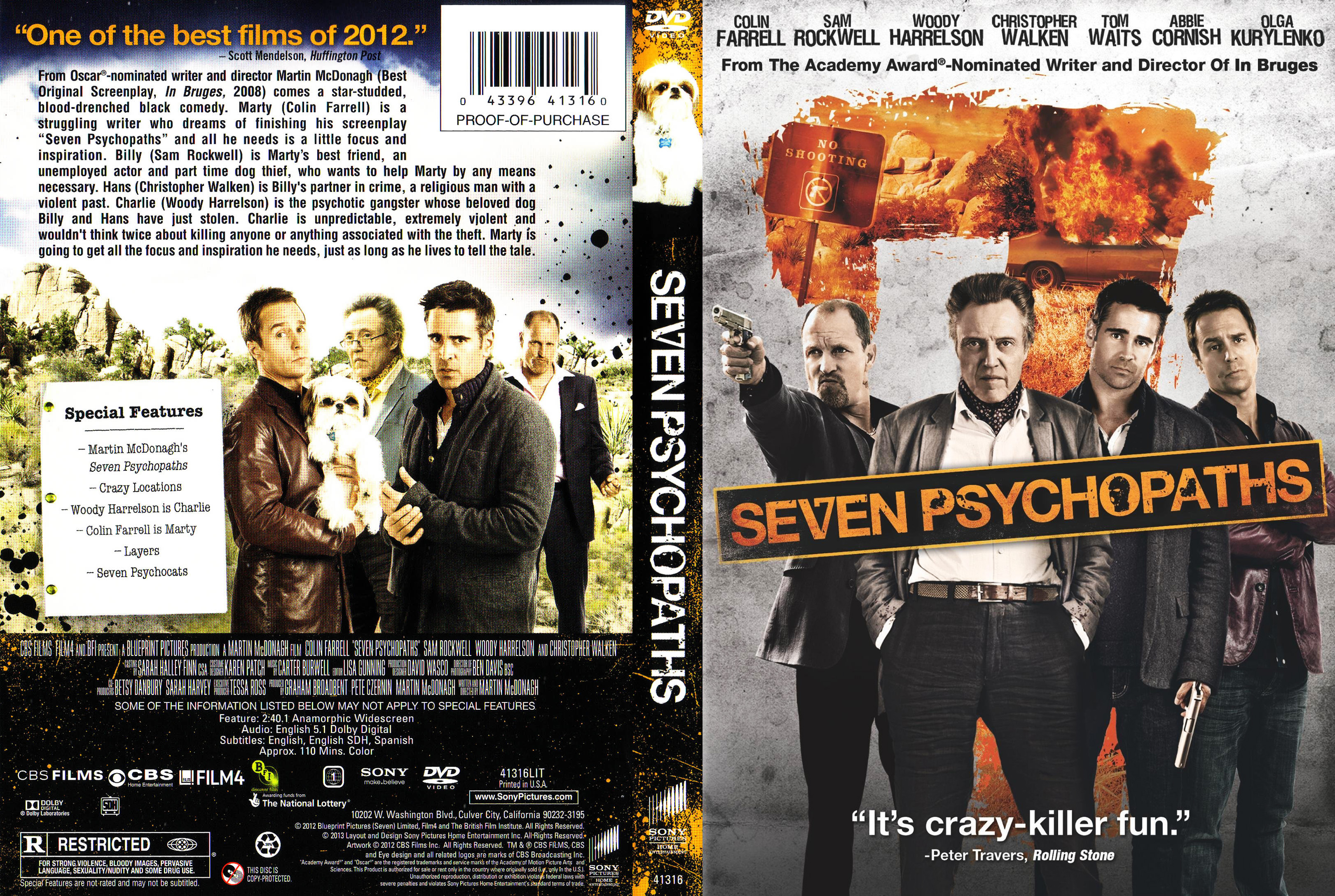 Jaquette DVD Seven Psychopaths Zone 1