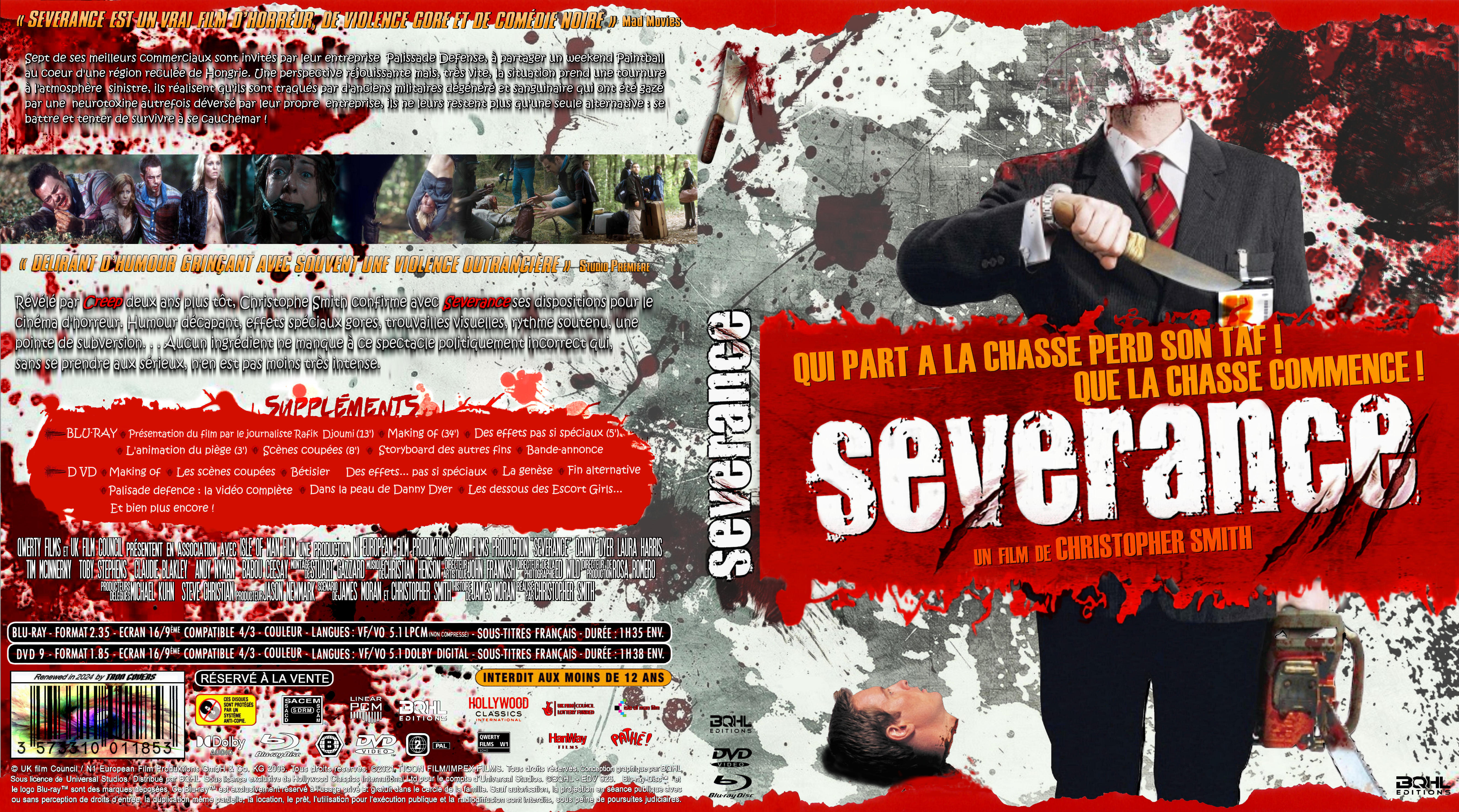 Jaquette DVD Severance custom (BLU-RAY)