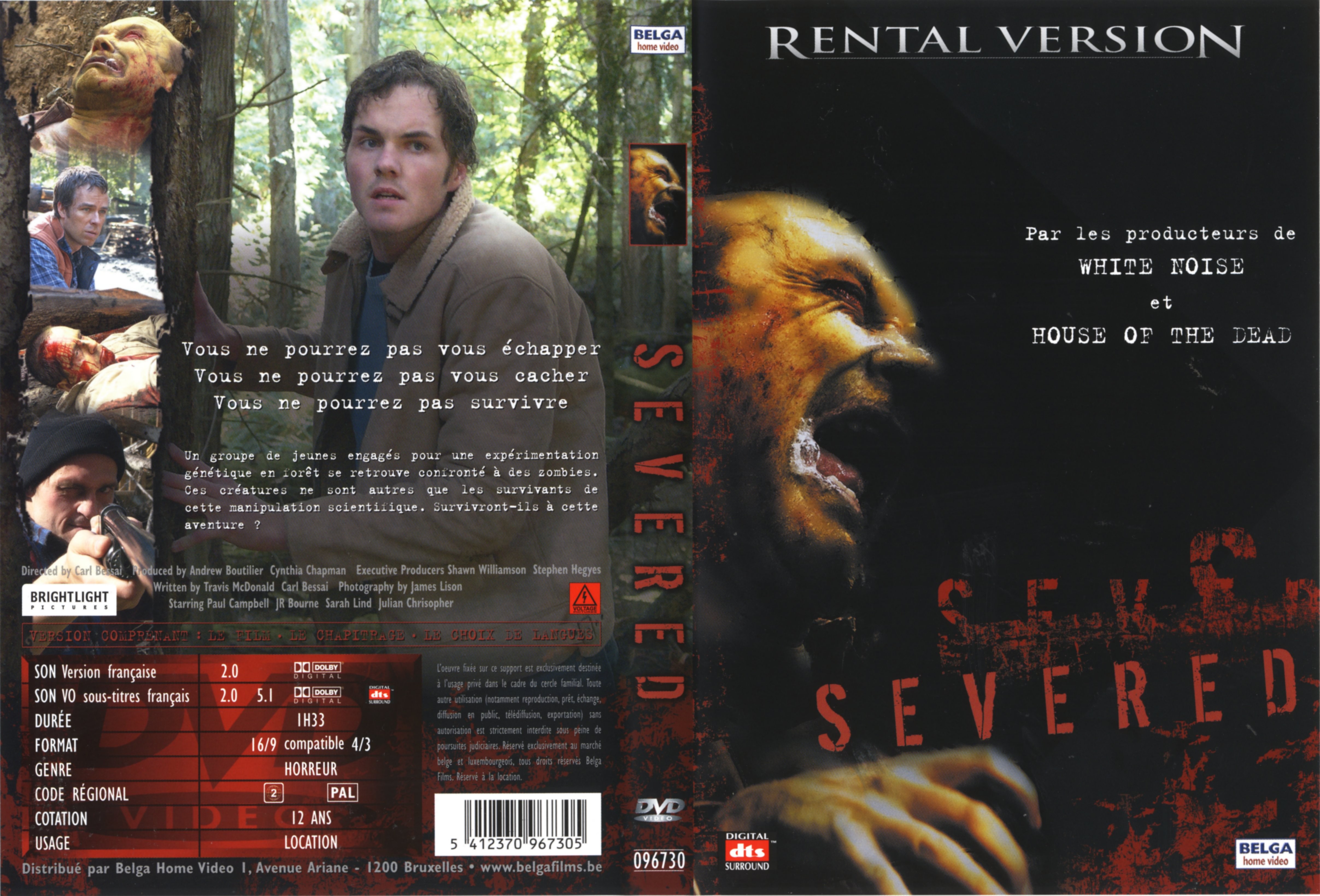 Jaquette DVD Severed