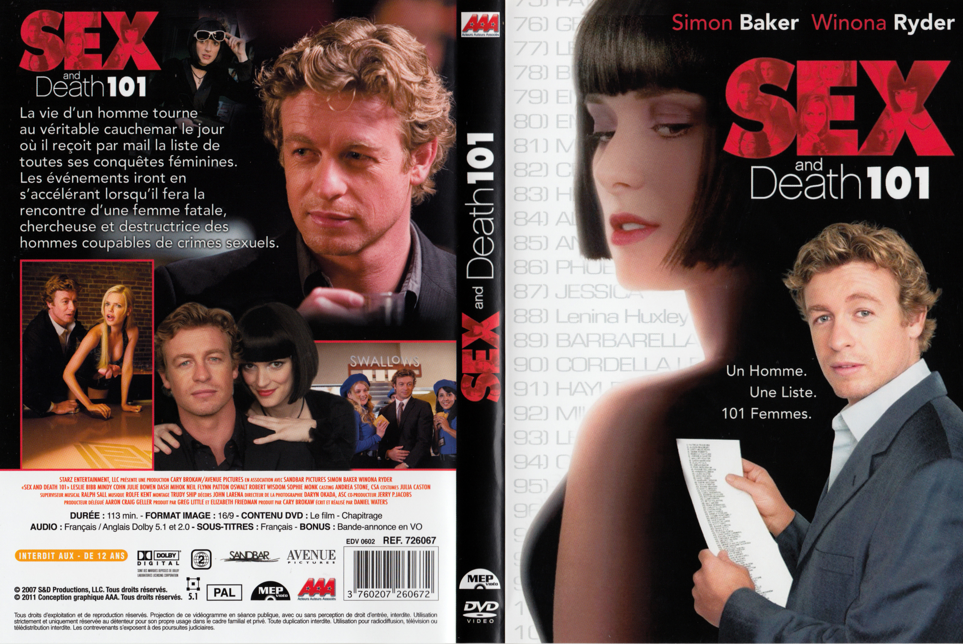Jaquette DVD Sex and Death 101
