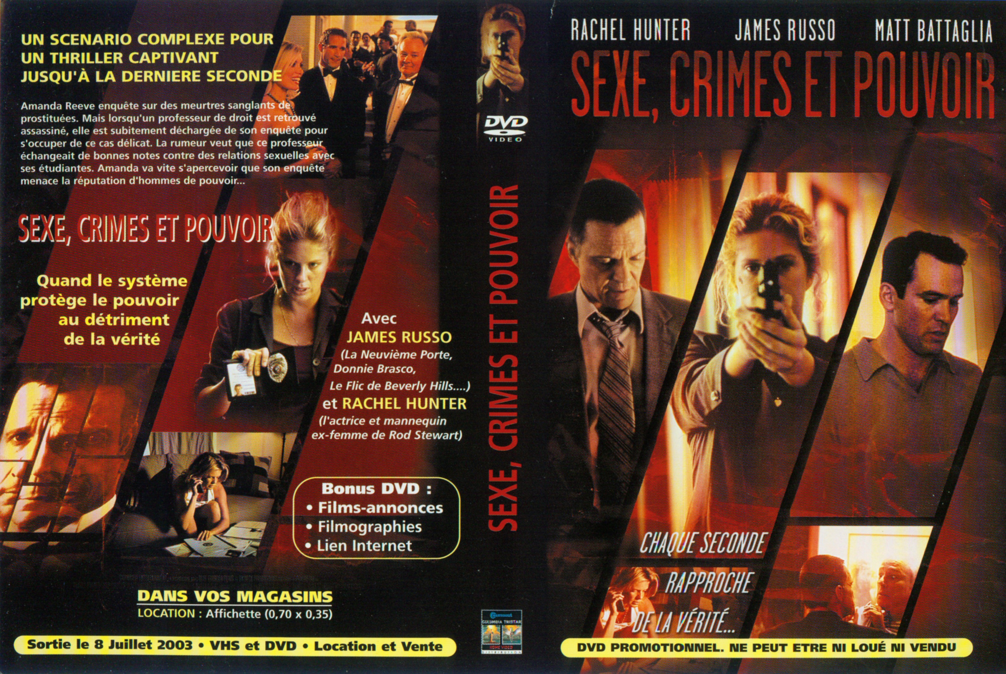Jaquette DVD Sexe crimes et pouvoir