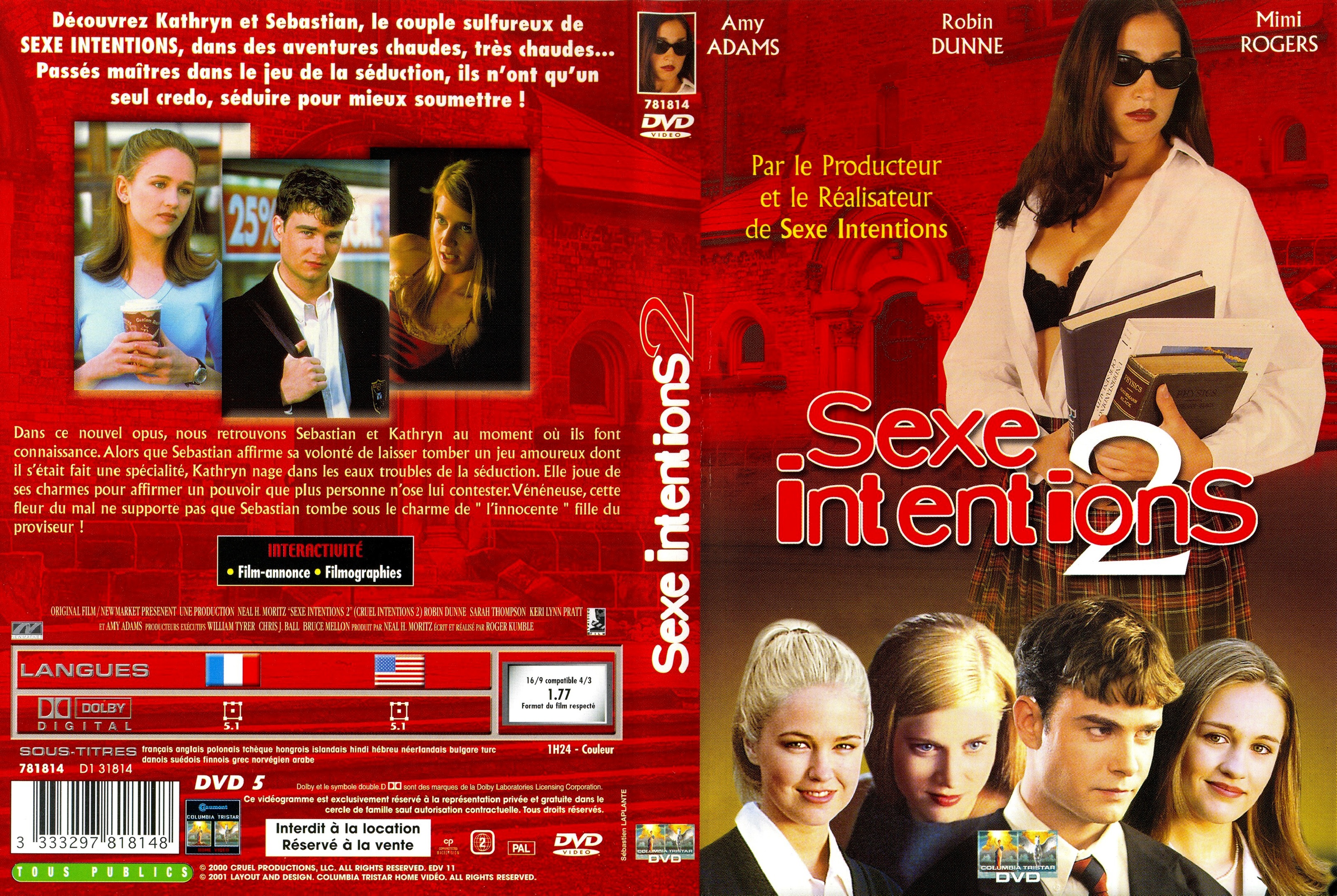 Jaquette DVD Sexe intentions 2