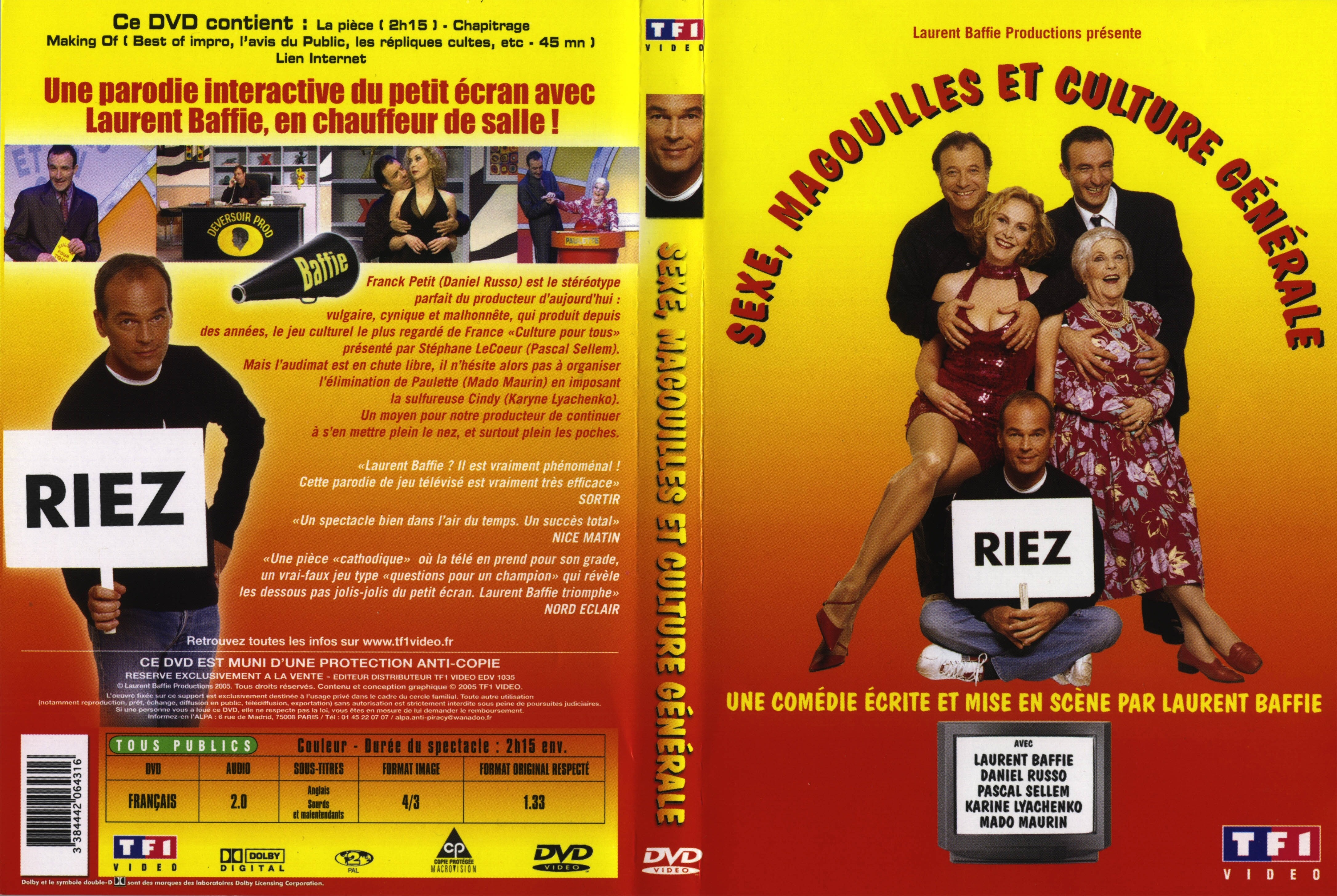 Jaquette DVD Sexe magouilles et culture gnrale