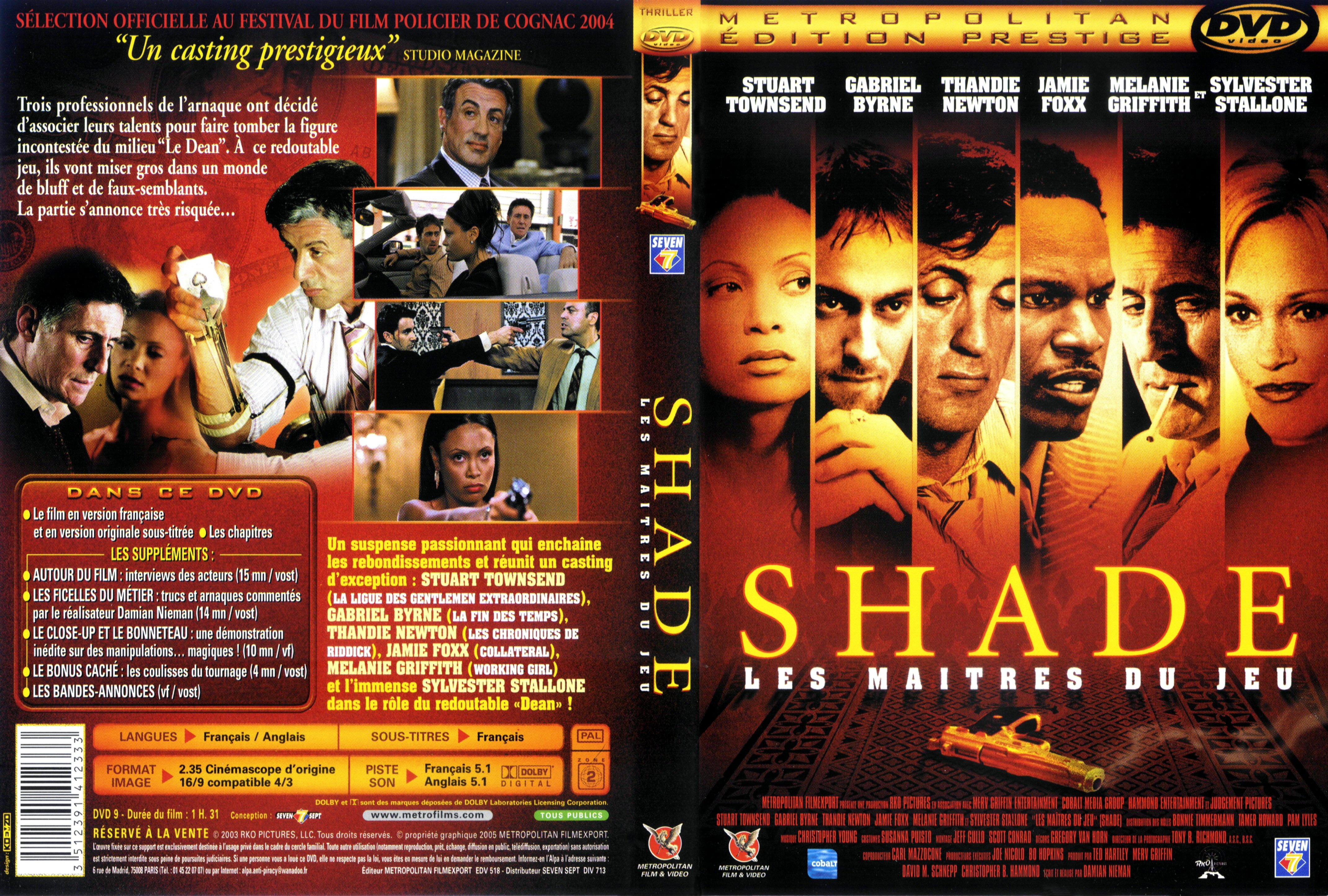 Jaquette DVD Shade Les maitres du jeu