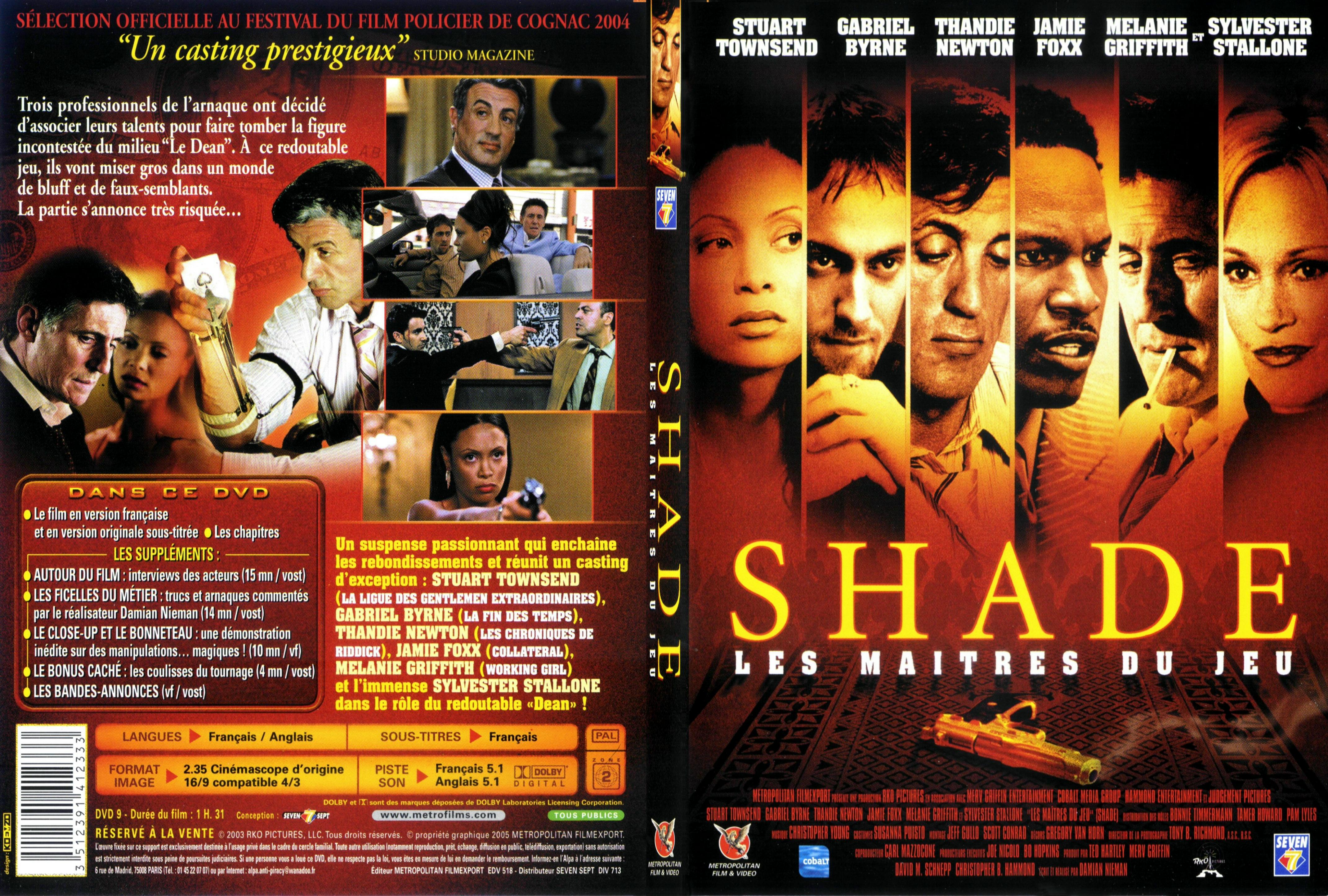 Jaquette DVD Shade Les maitres du jeu - SLIM